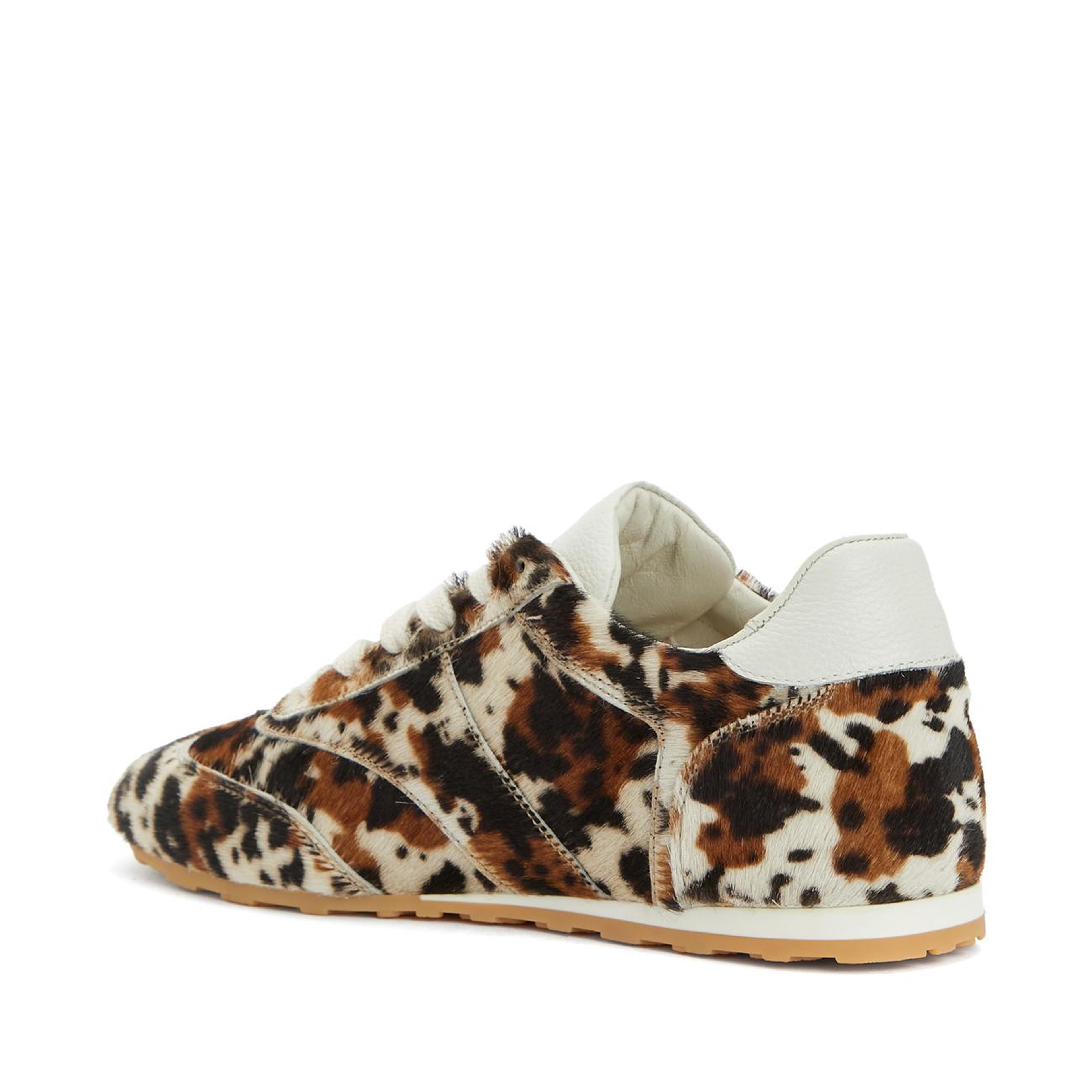 Divarese Kadın Siyah Bej Deri Sneaker