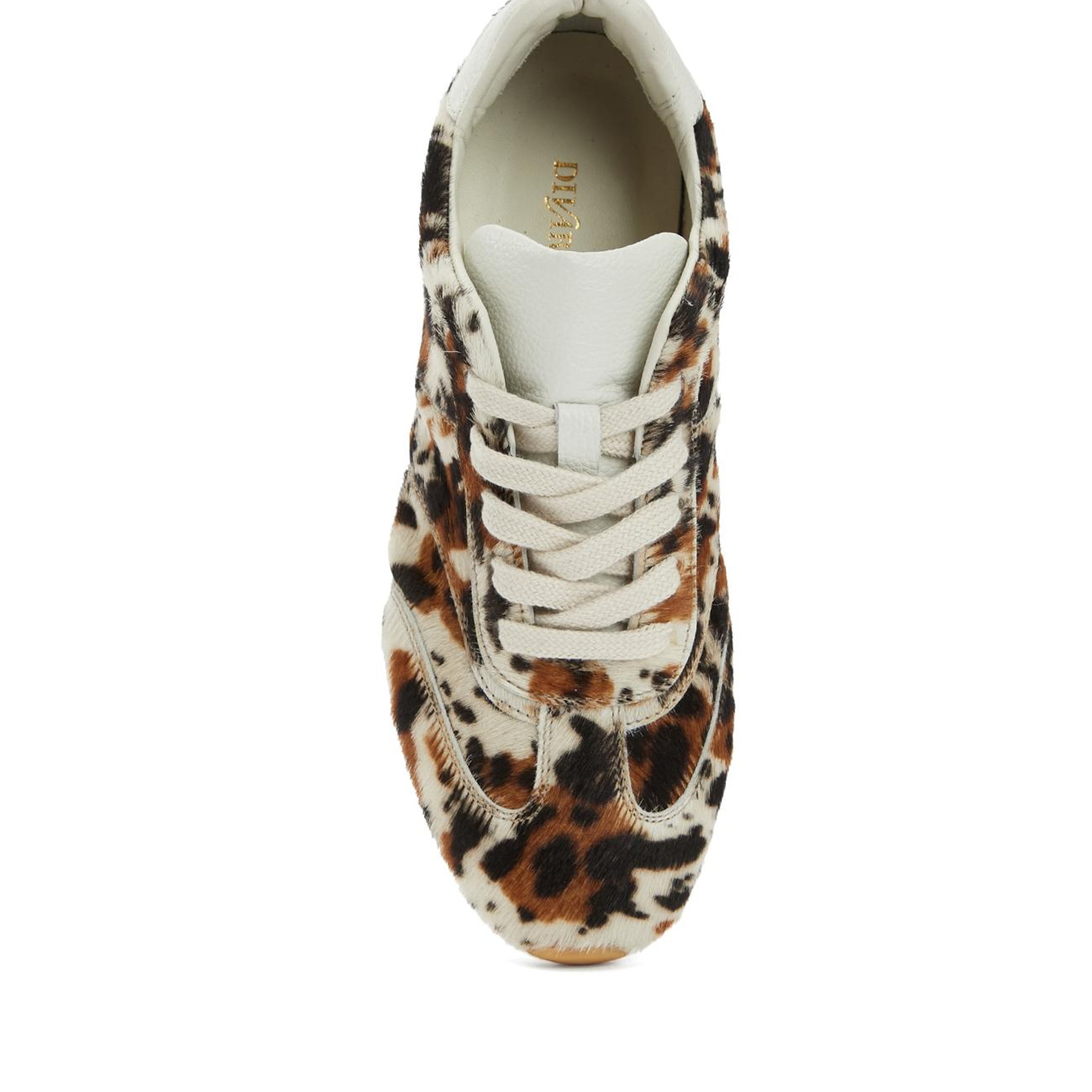 Divarese Kadın Siyah Bej Deri Sneaker