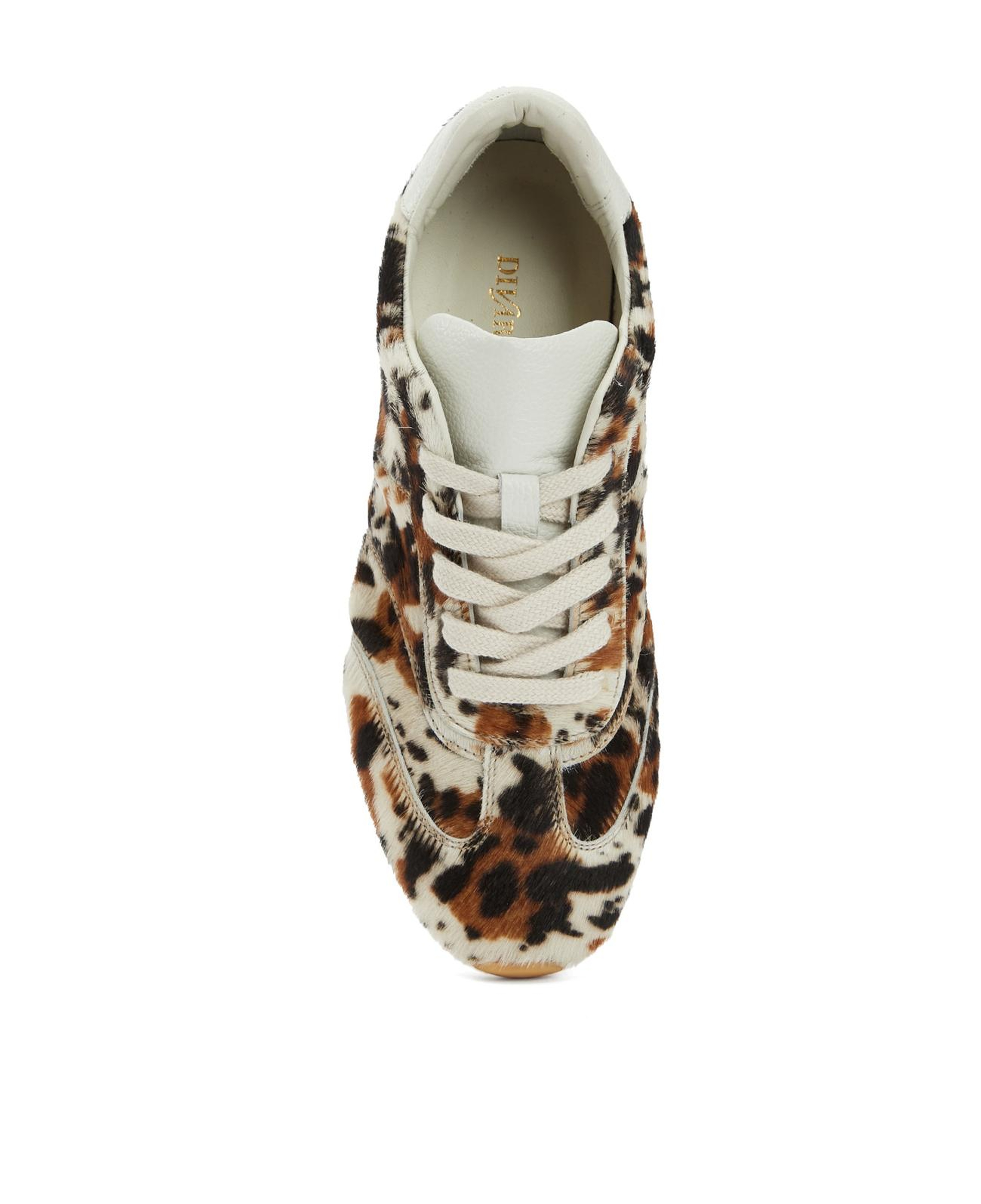 Divarese Kadın Siyah Bej Deri Sneaker