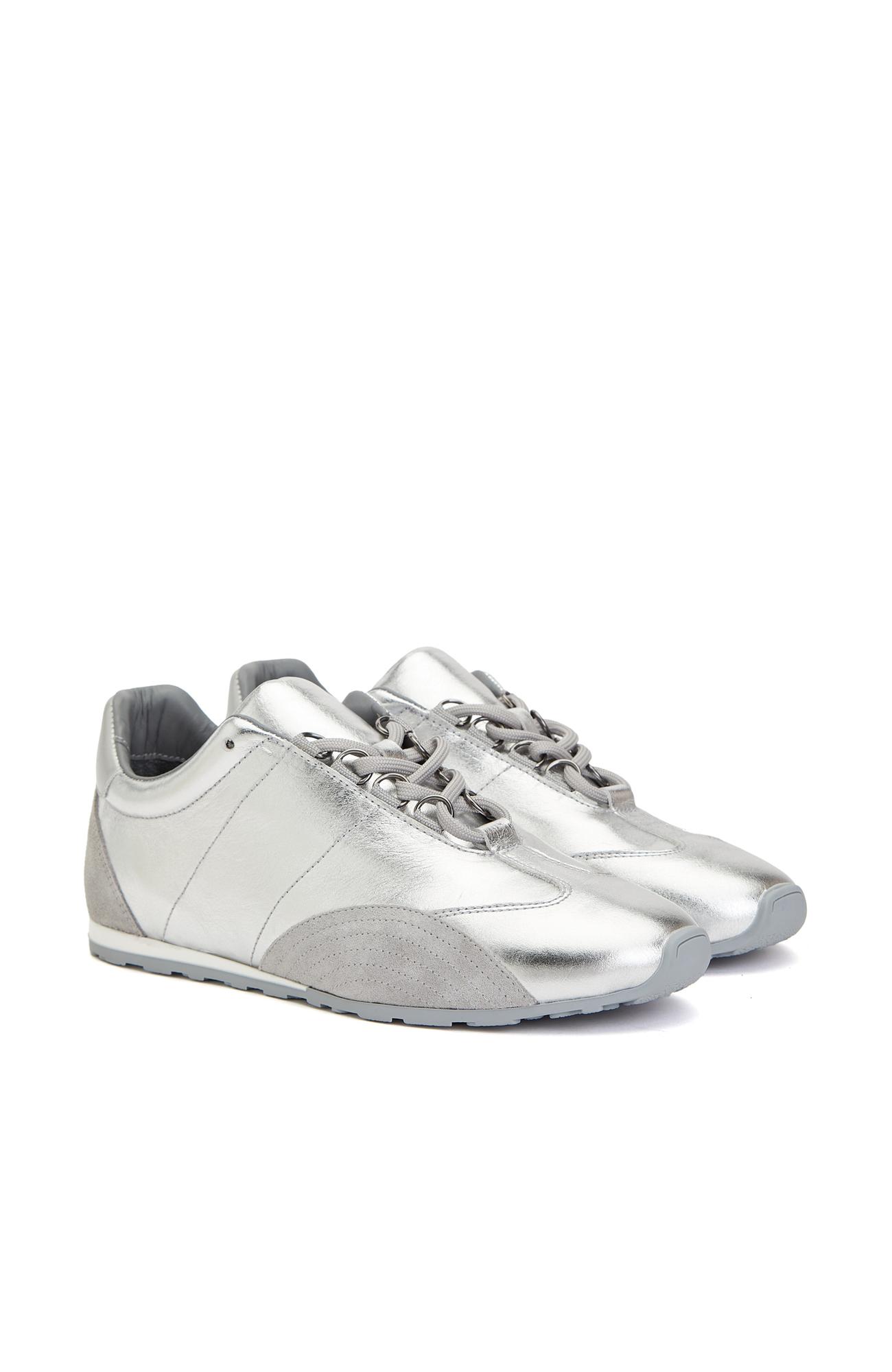 Divarese Kadın Silver Parlak Deri Sneaker