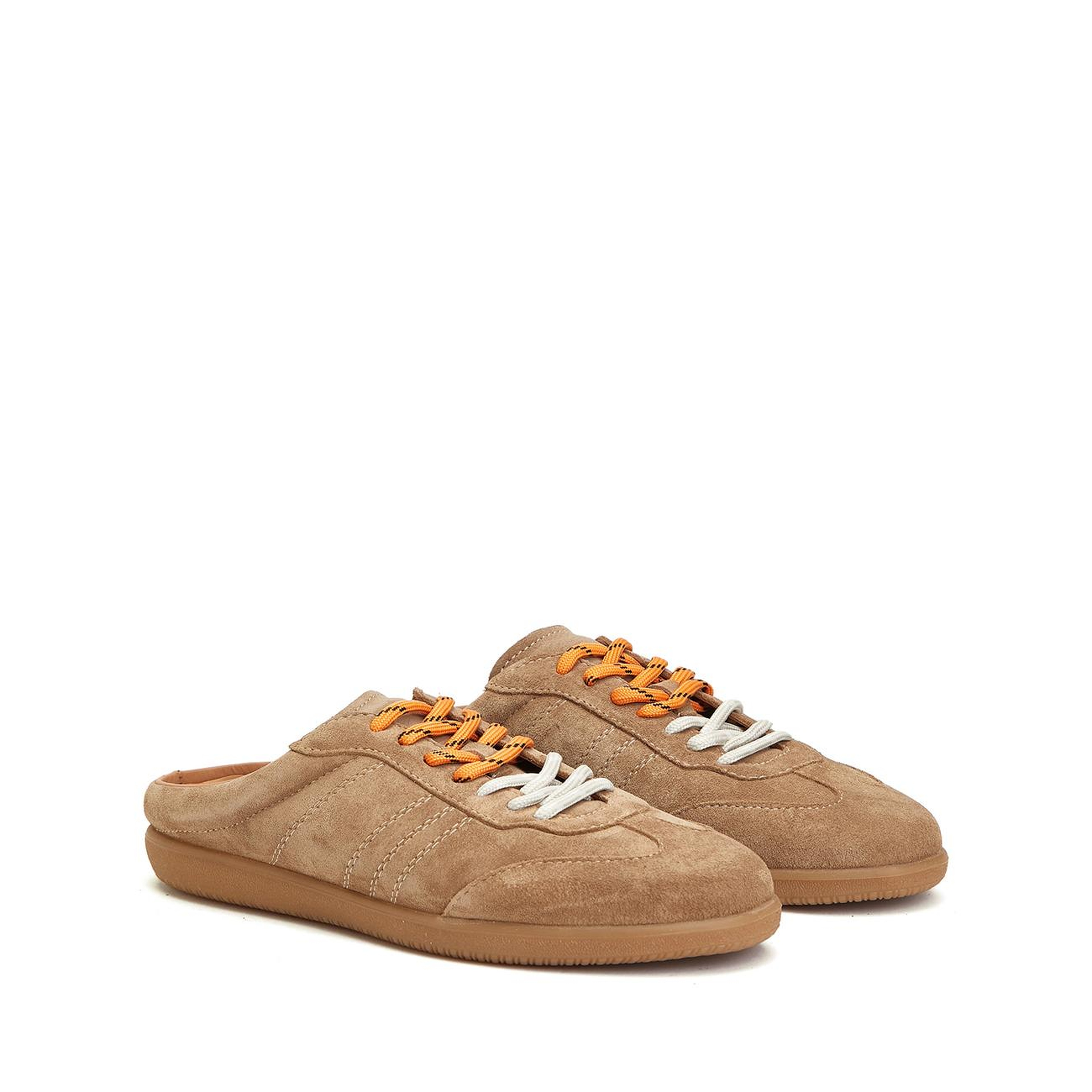 Divarese Kadın Bej Sneaker Görünümlü Deri Terlik