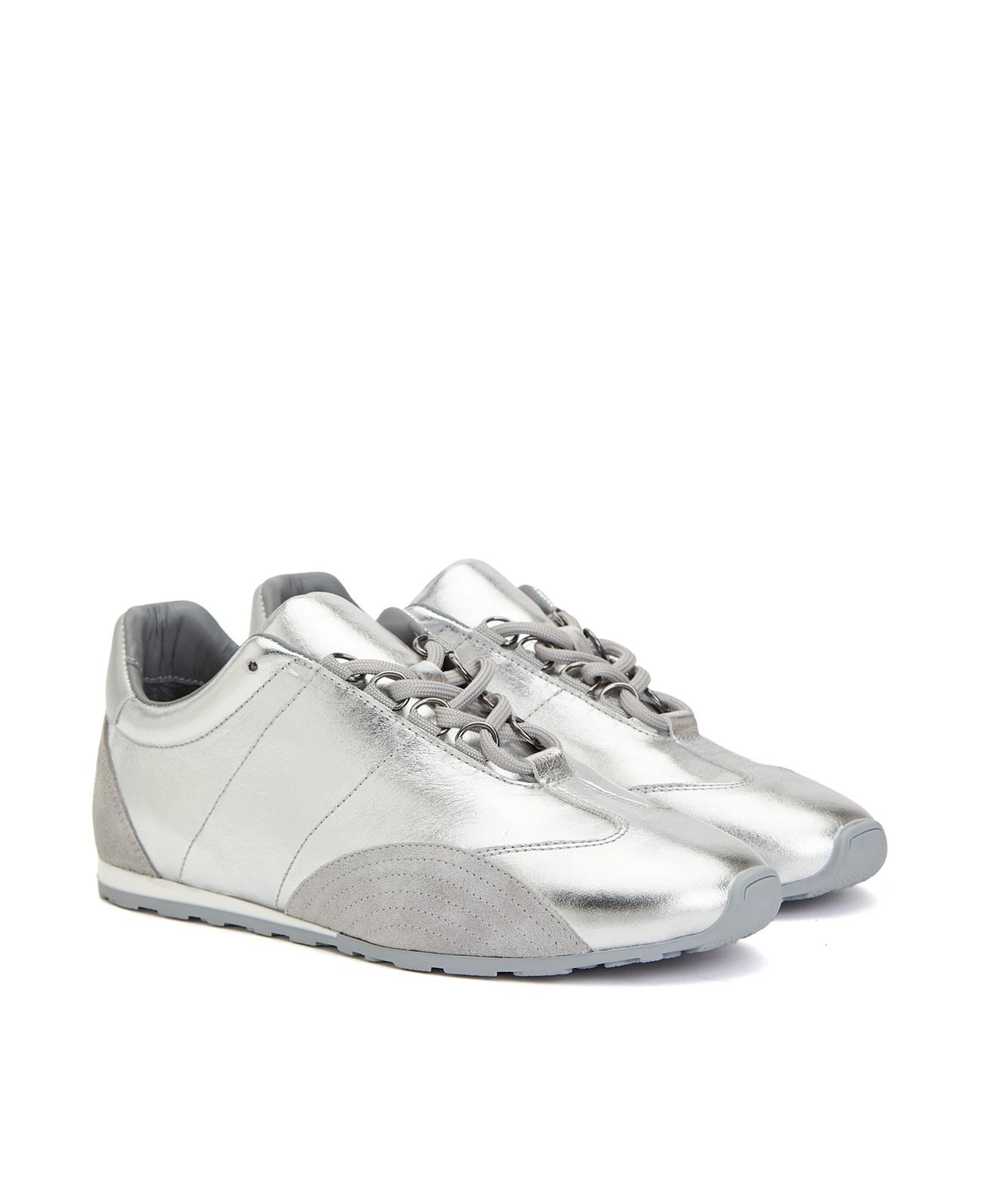 Divarese Kadın Silver Parlak Deri Sneaker