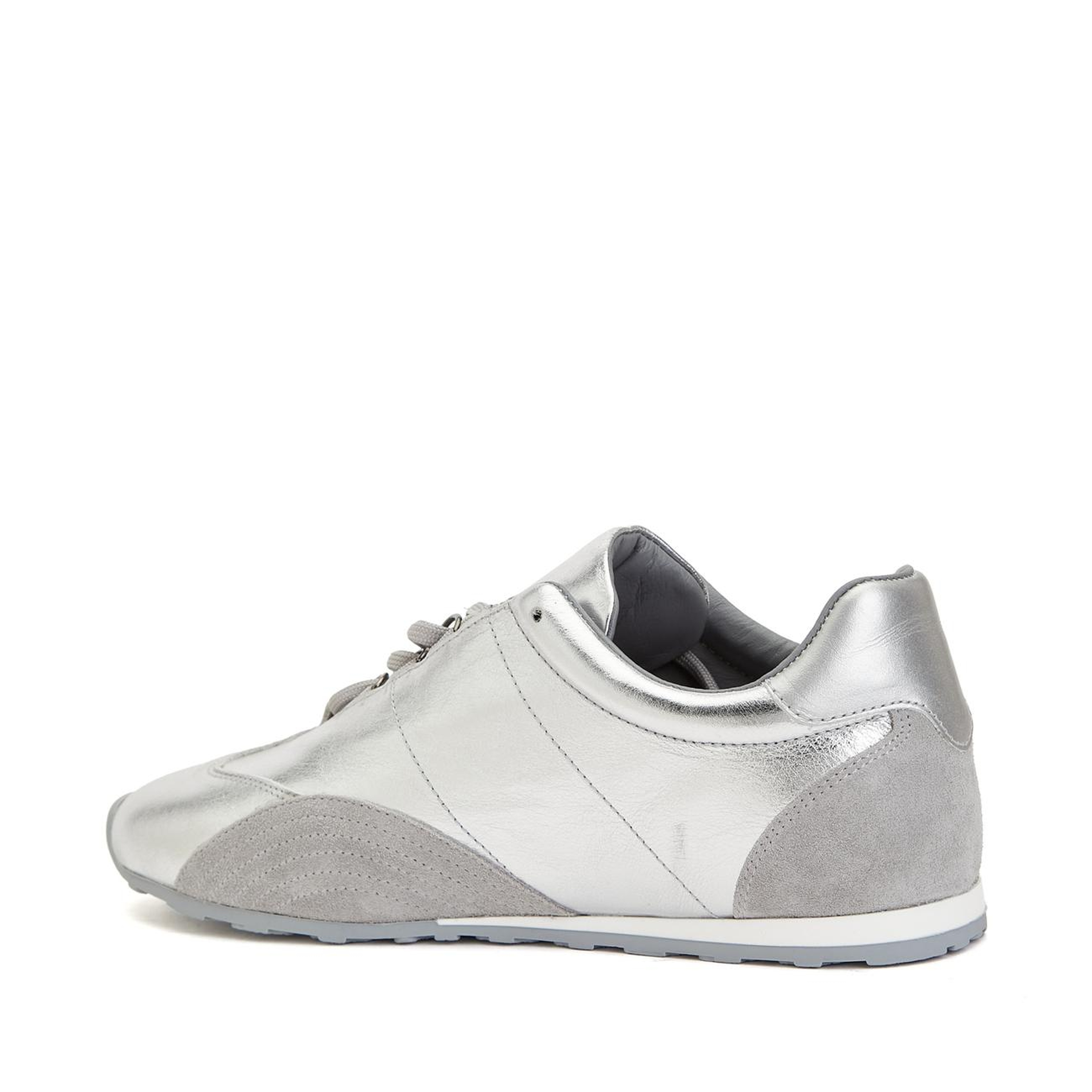 Divarese Kadın Silver Parlak Deri Sneaker