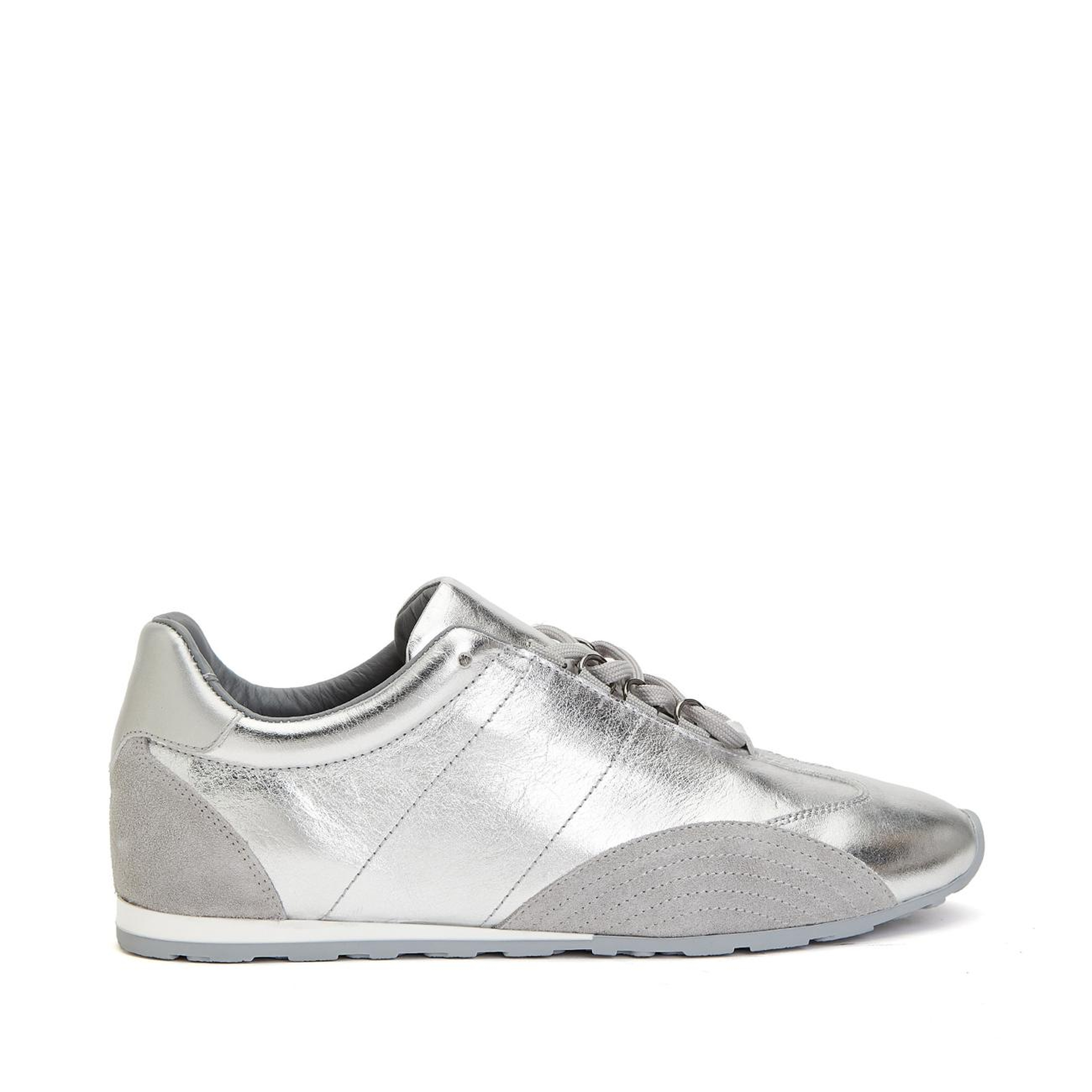 Divarese Kadın Silver Parlak Deri Sneaker