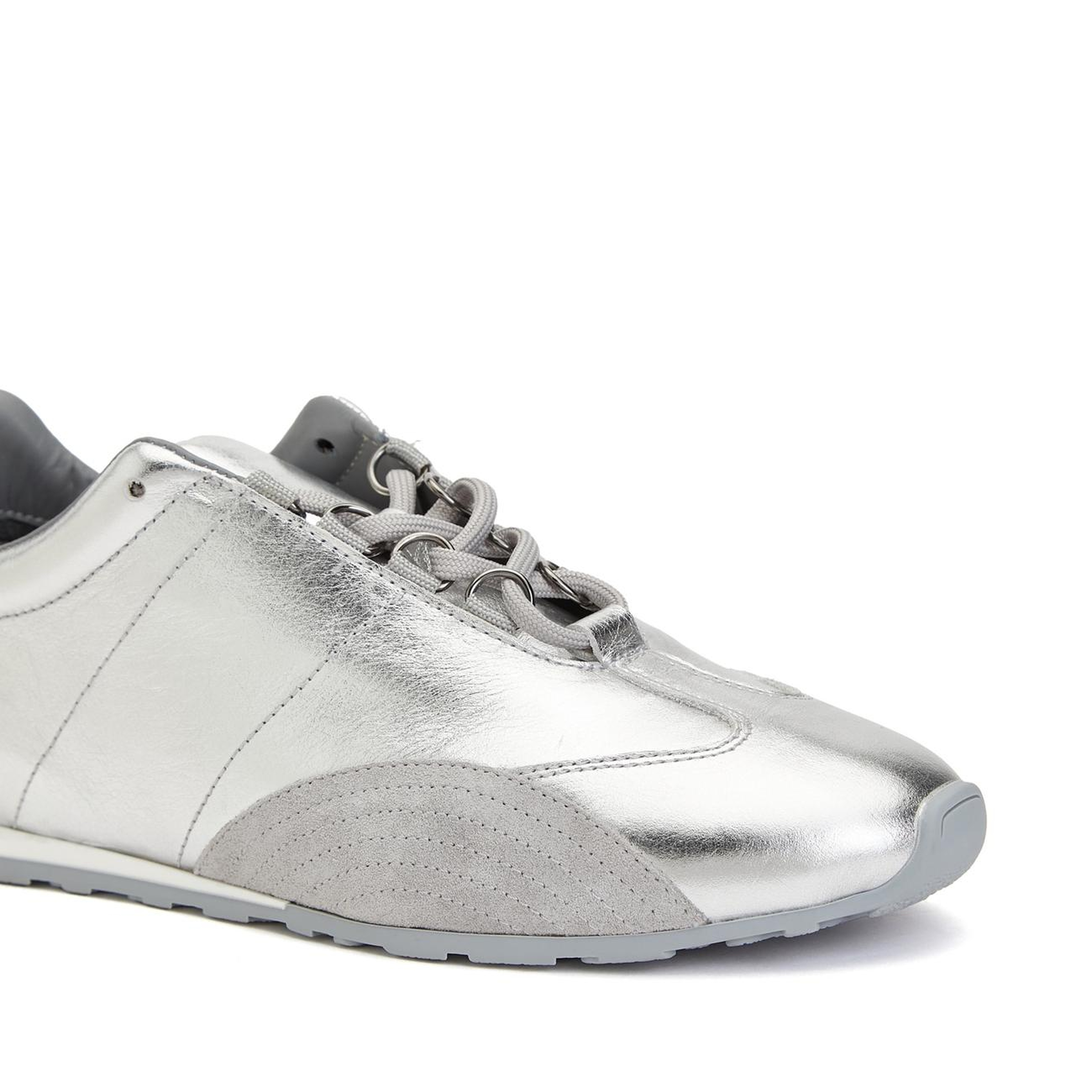 Divarese Kadın Silver Parlak Deri Sneaker