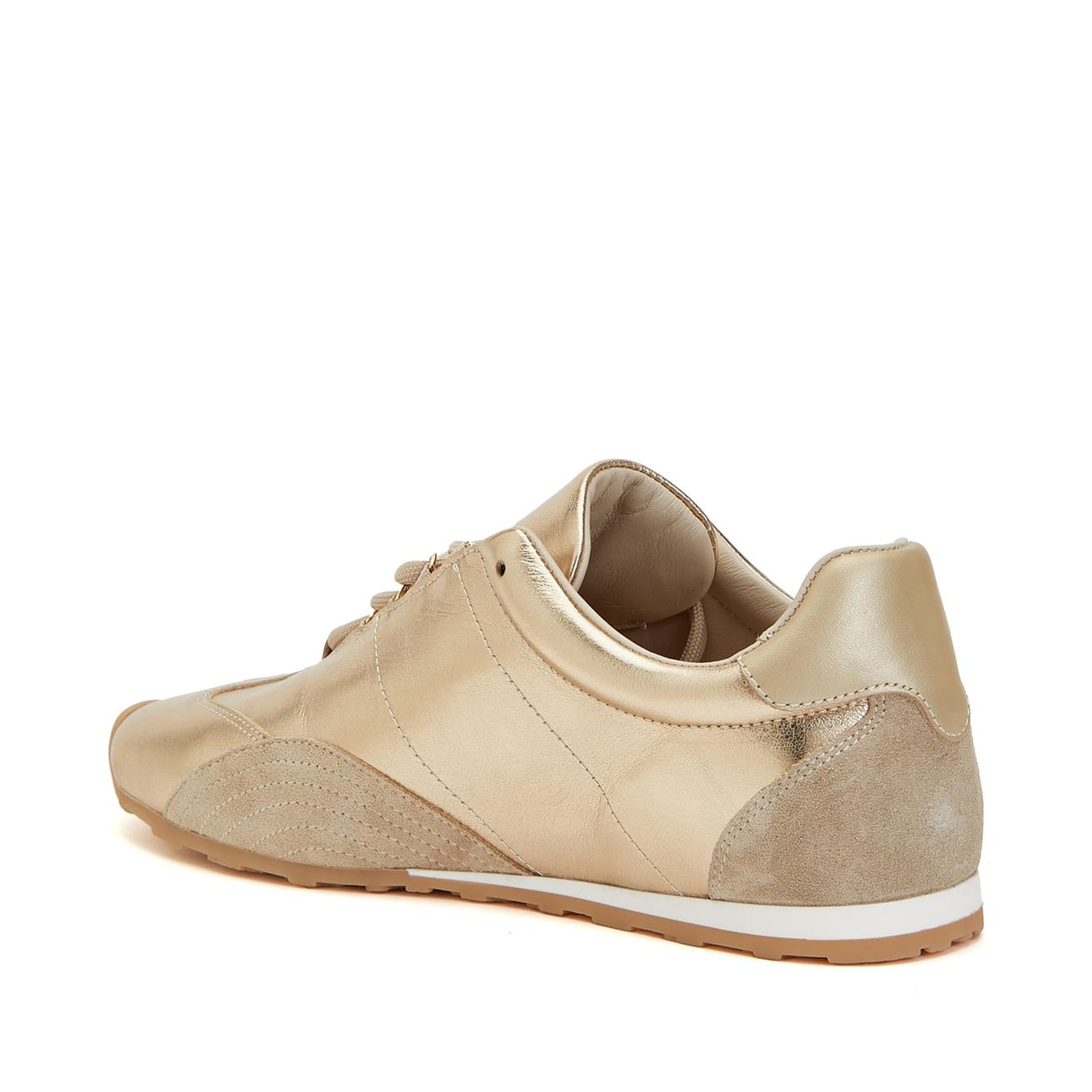 Divarese Kadın Gold Deri Sneaker
