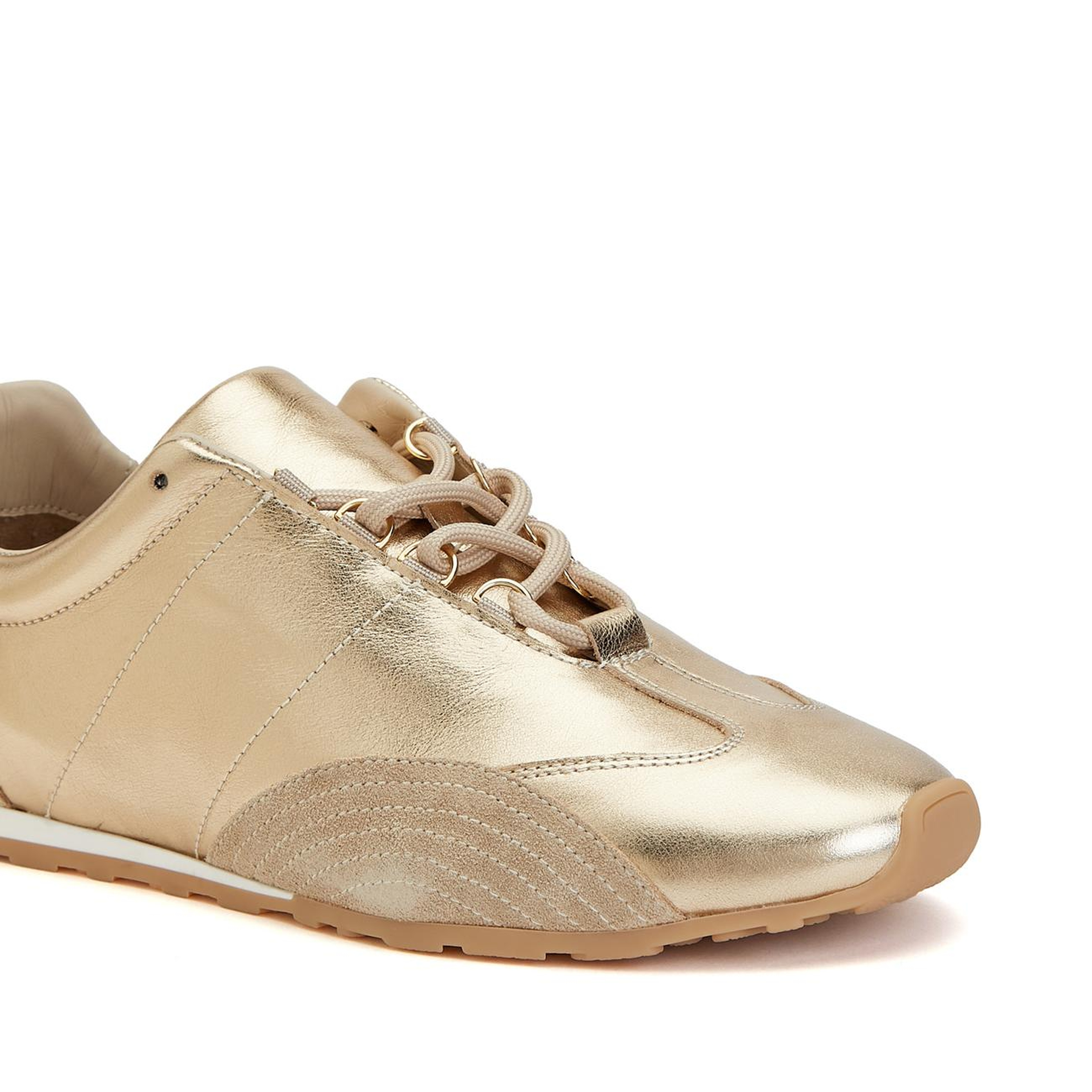 Divarese Kadın Gold Deri Sneaker