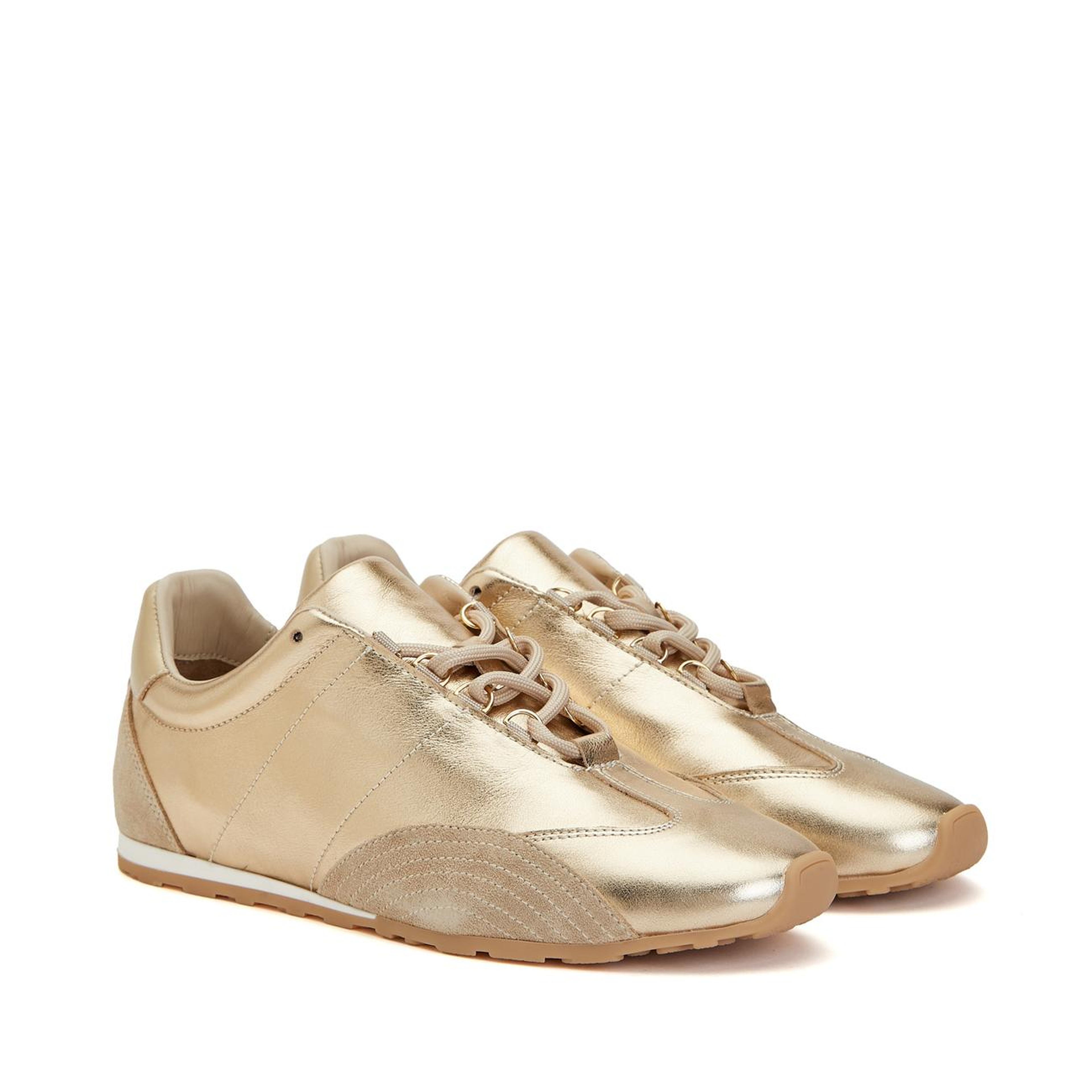 Divarese Kadın Gold Deri Sneaker