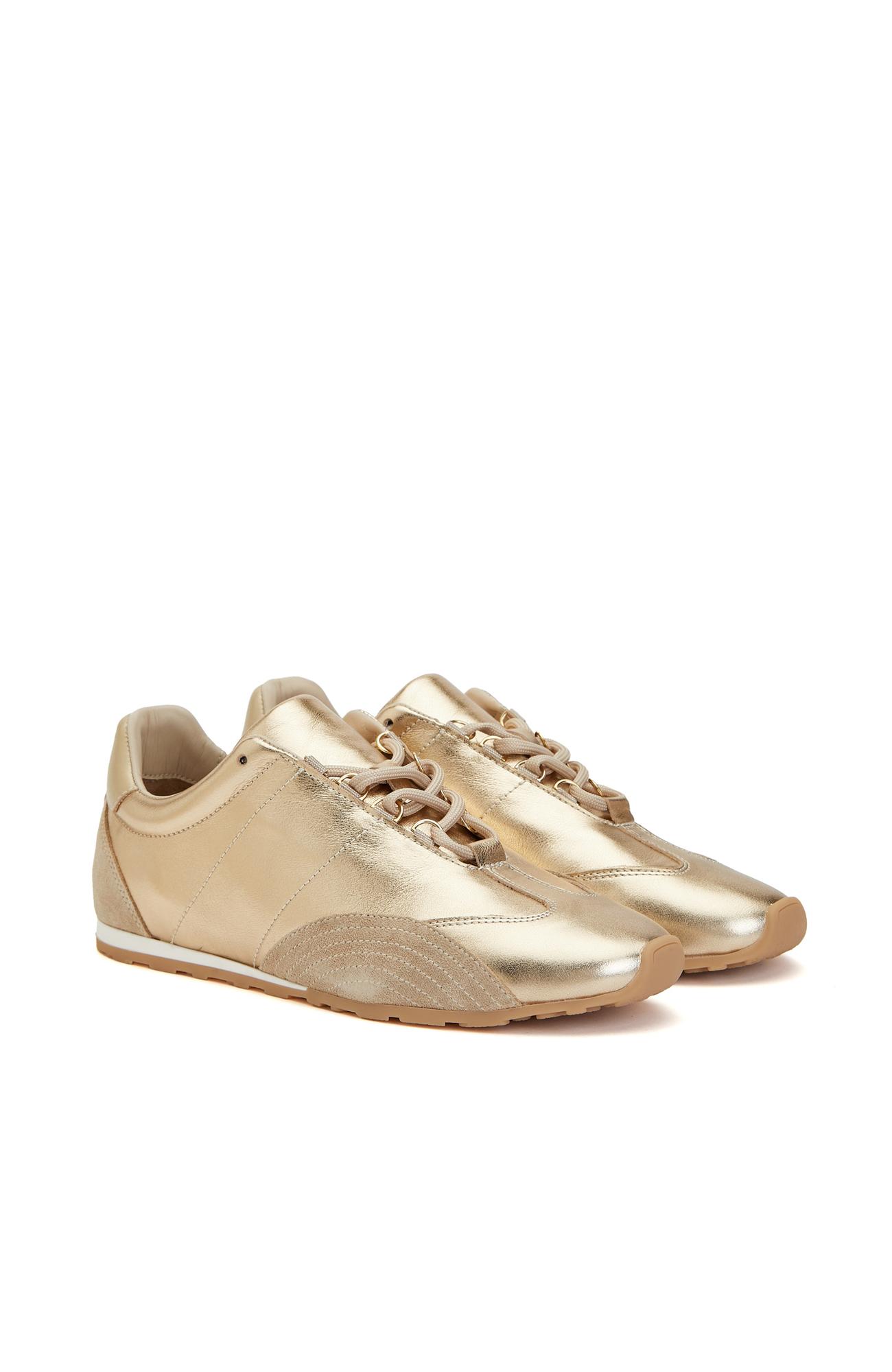 Divarese Kadın Gold Deri Sneaker