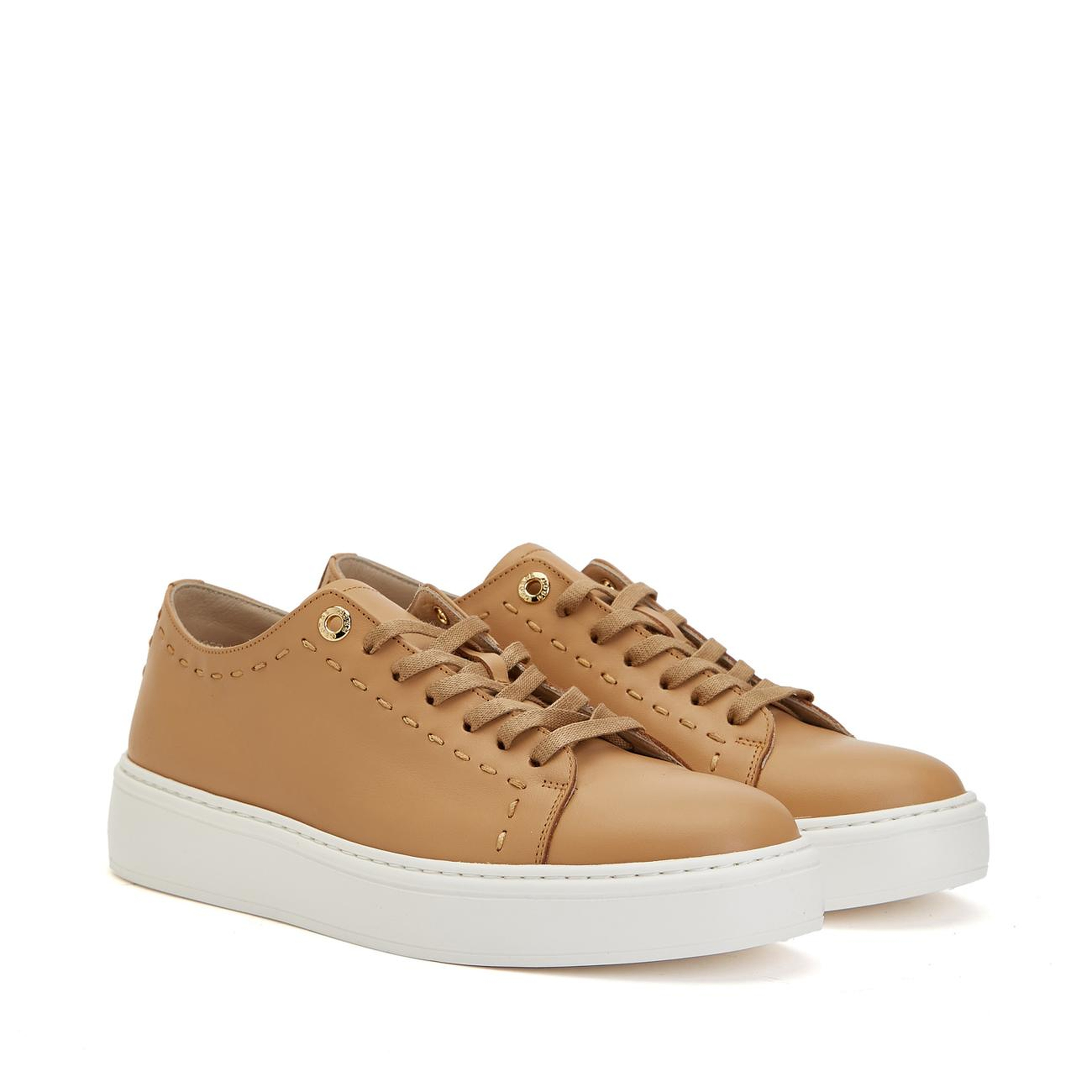 George Hogg Kadın Karamel Deri Sneaker