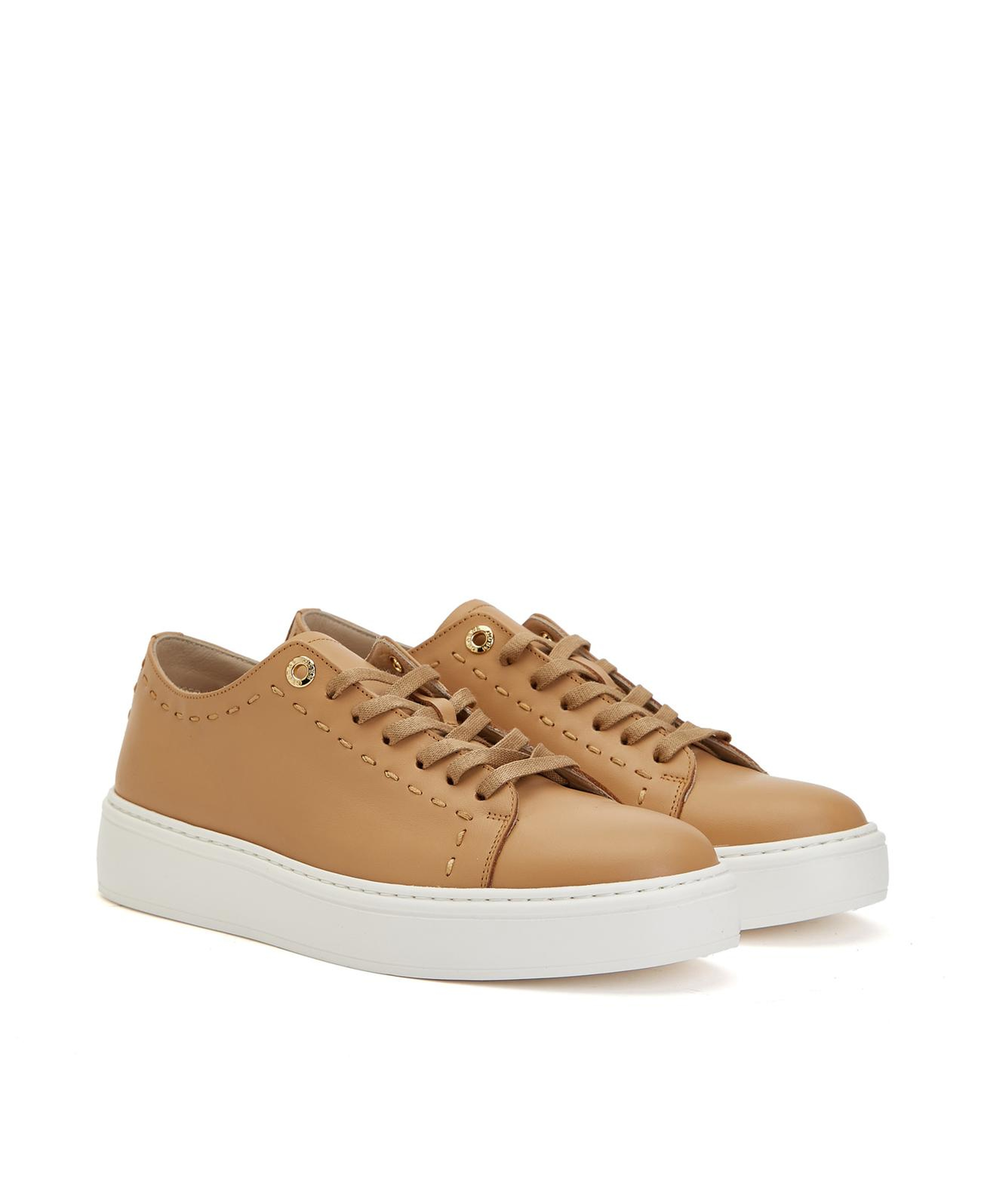 George Hogg Kadın Karamel Deri Sneaker