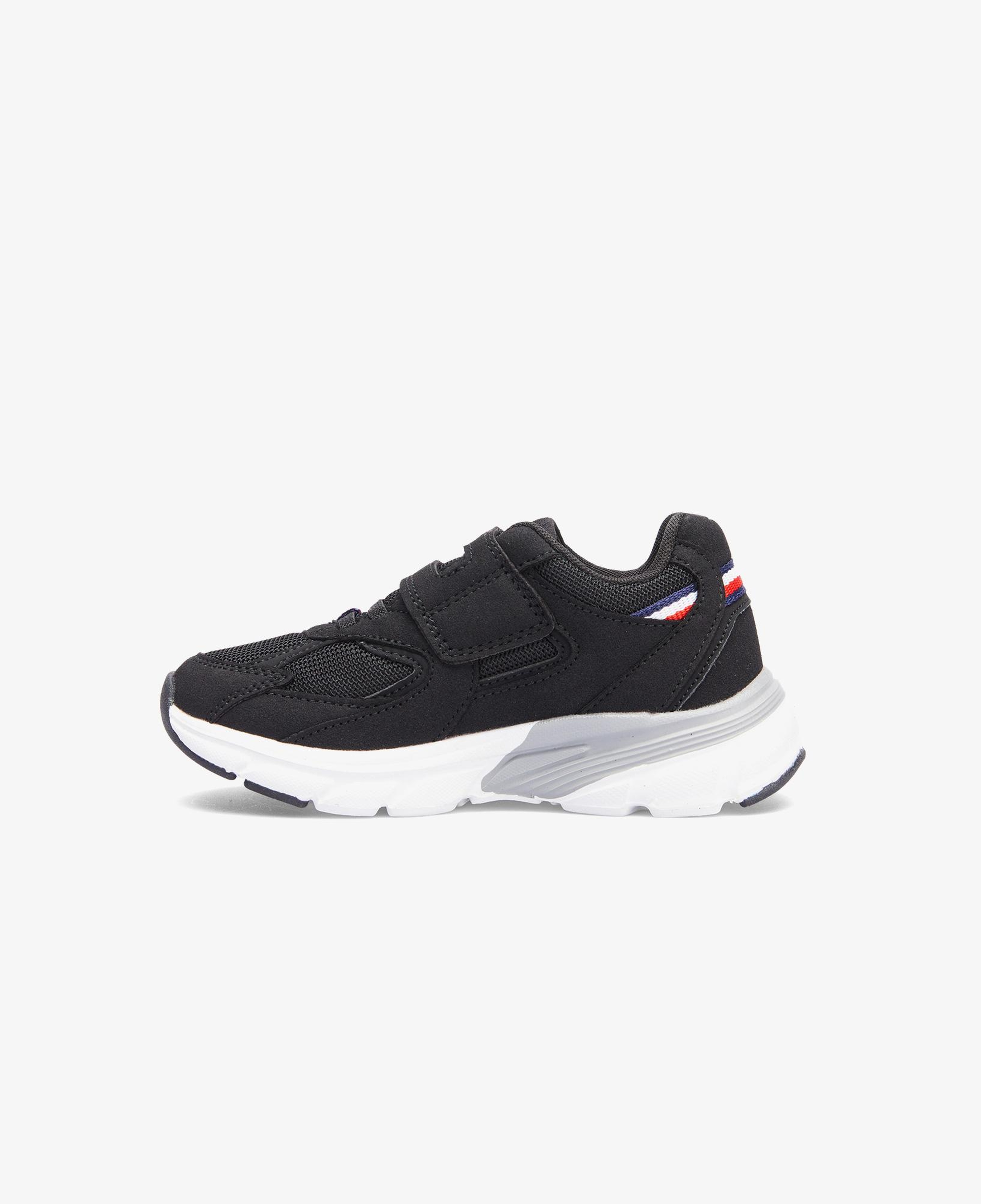 Tommy Hilfiger Flag Low Cut Lace-Up Velcro Bebek Siyah Spor Ayakkabı