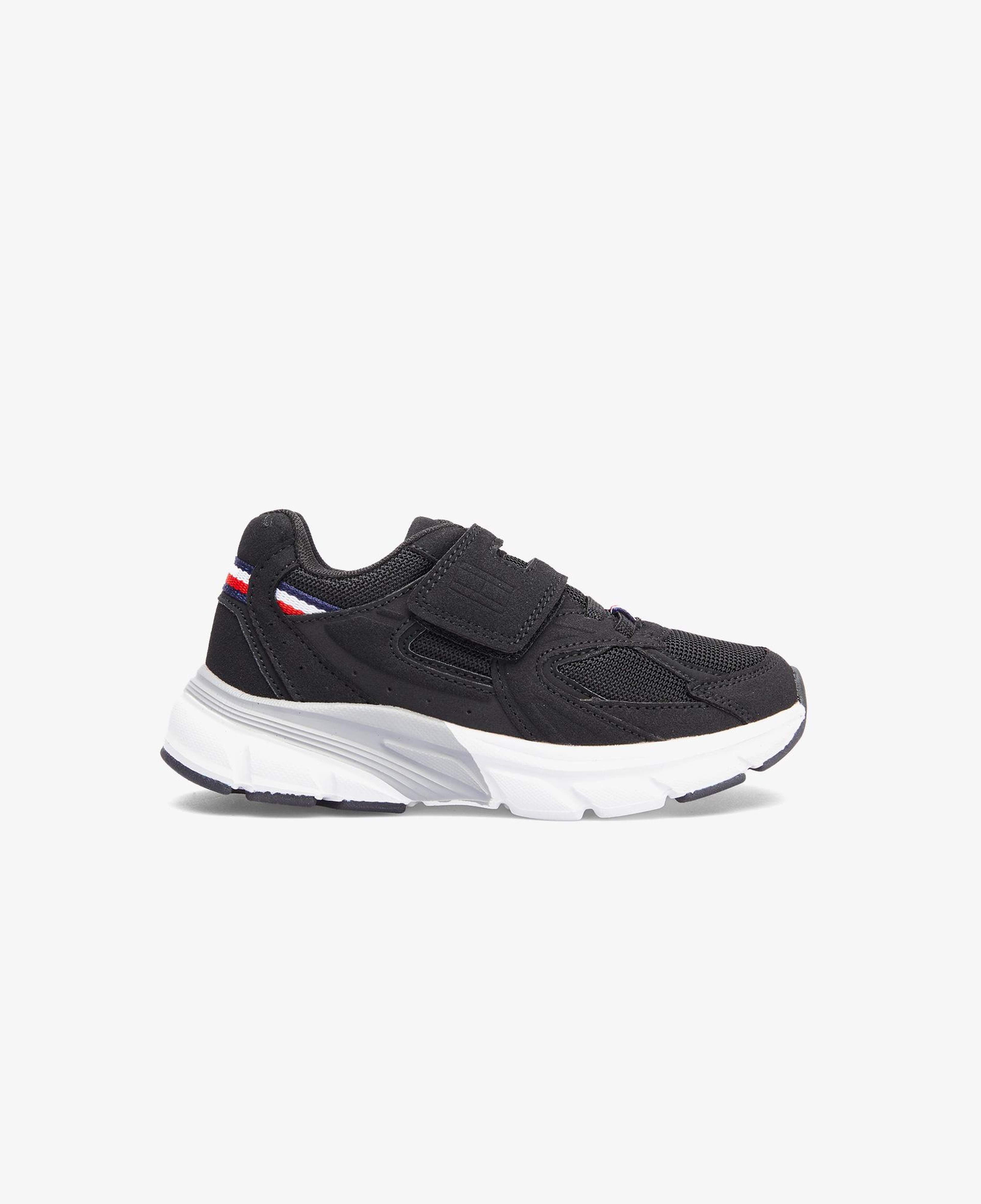 Tommy Hilfiger Flag Low Cut Lace-Up Velcro Bebek Siyah Spor Ayakkabı