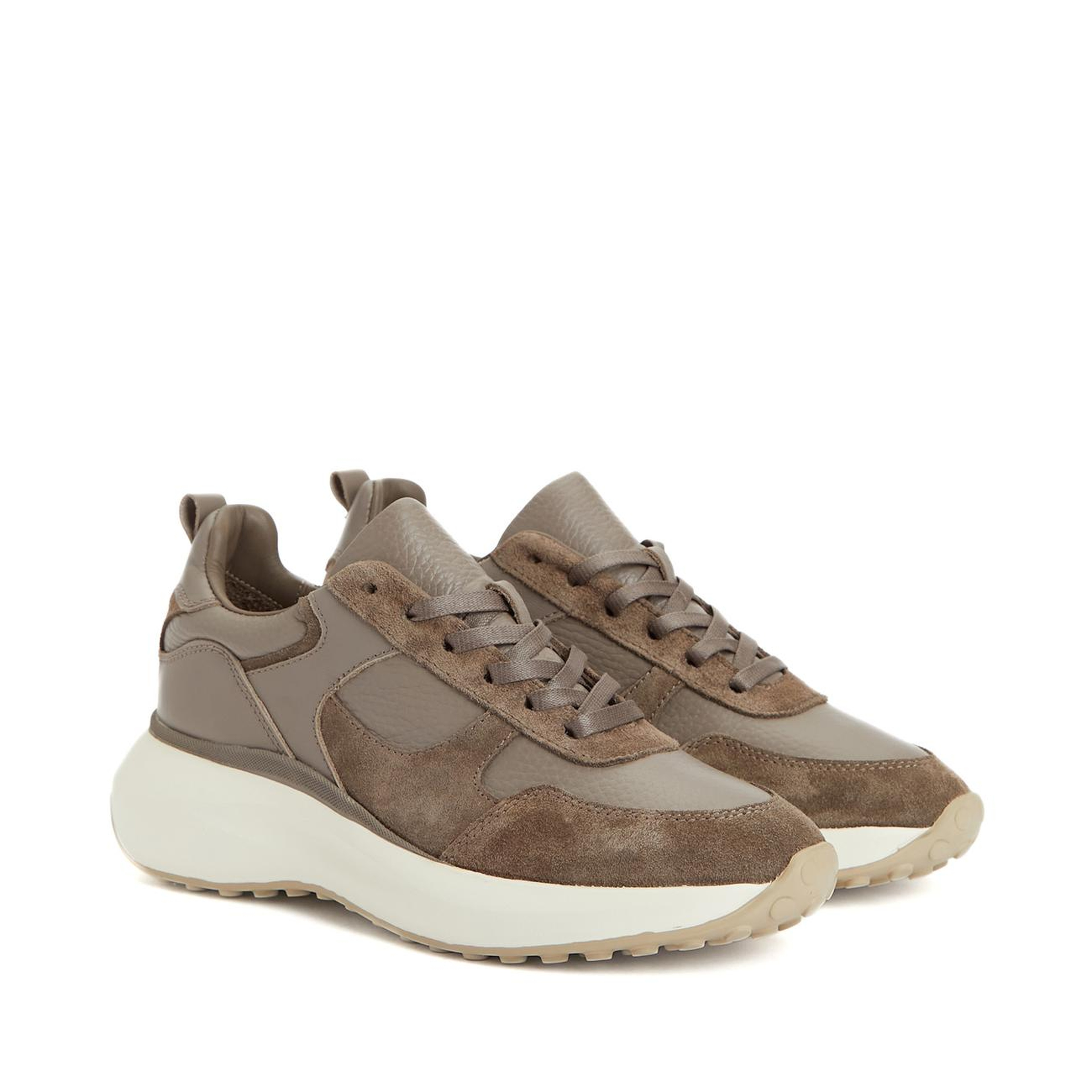 Divarese Kadın Vizon Deri Sneaker