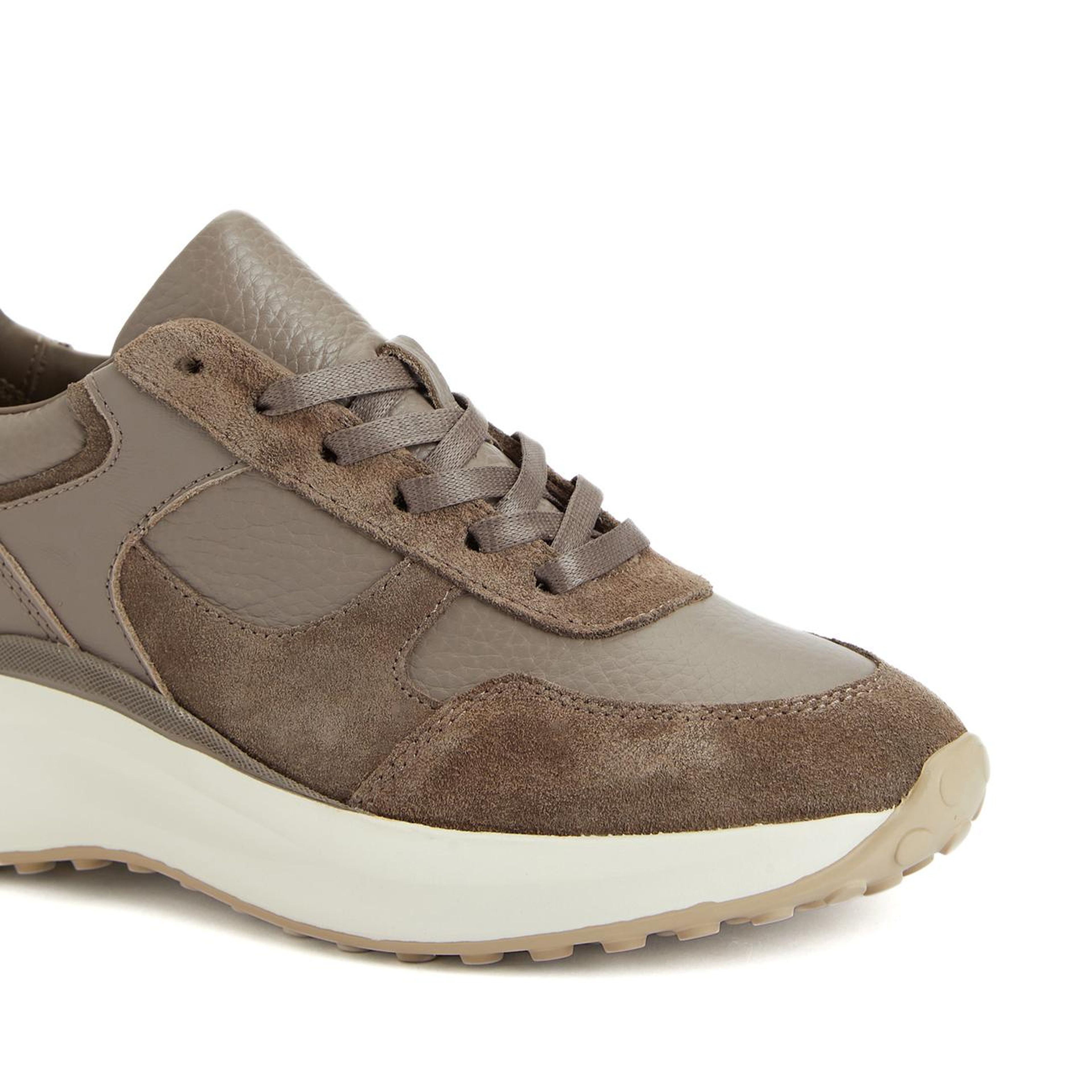 Divarese Kadın Vizon Deri Sneaker