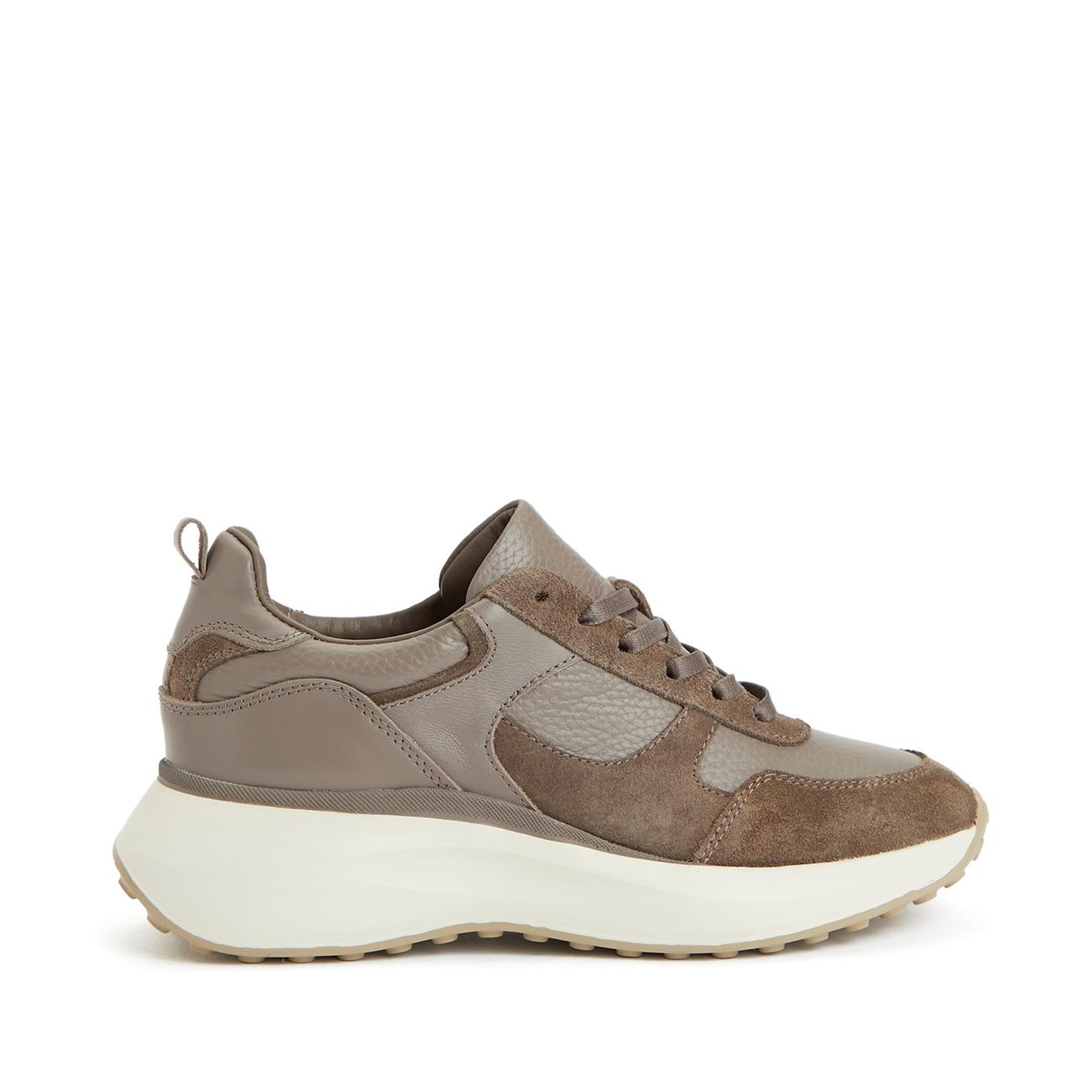 Divarese Kadın Vizon Deri Sneaker