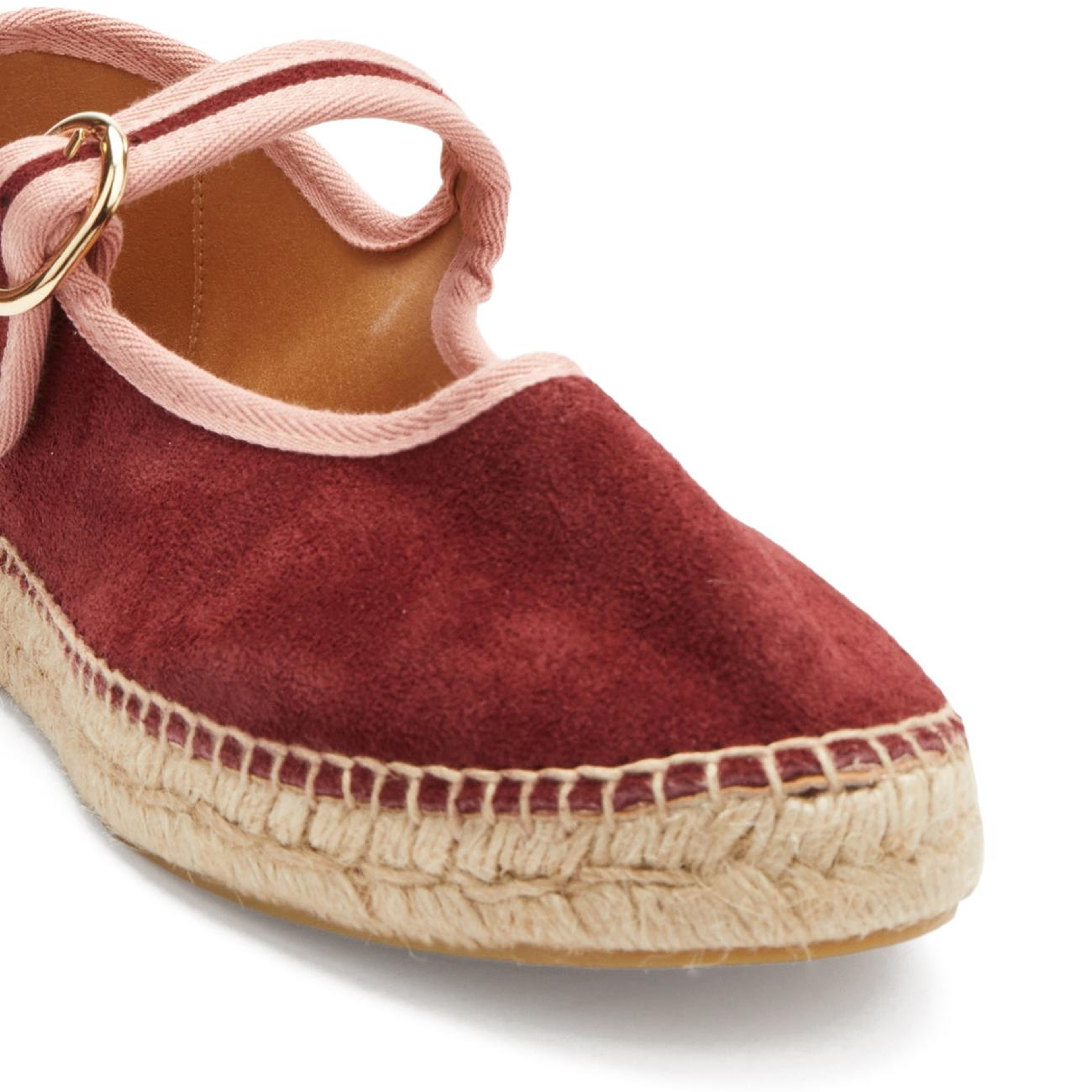 Divarese Kadın Bordo Toka Detaylı Espadril