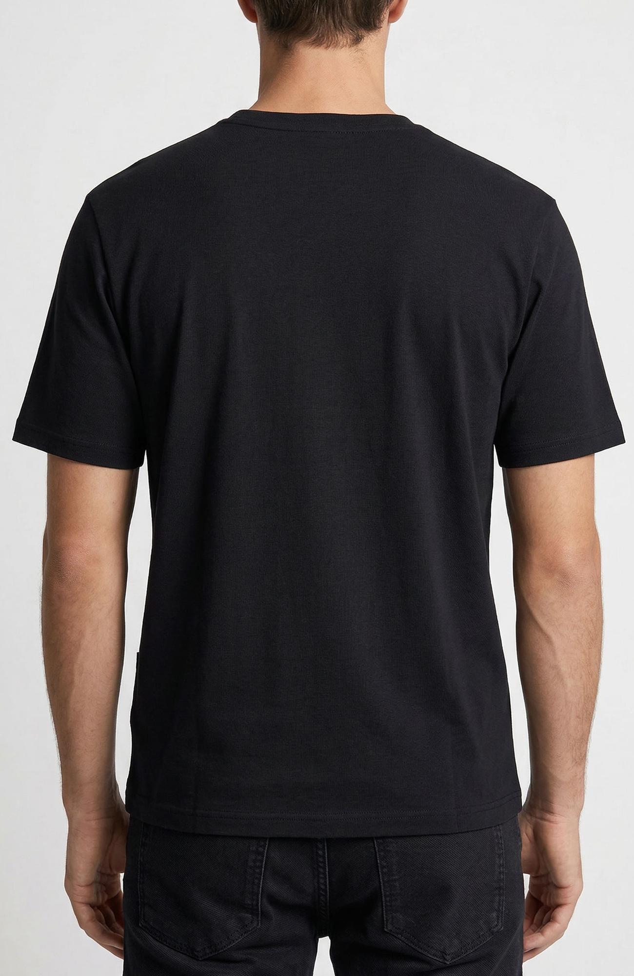 Network Erkek Siyah Baskılı T-shirt