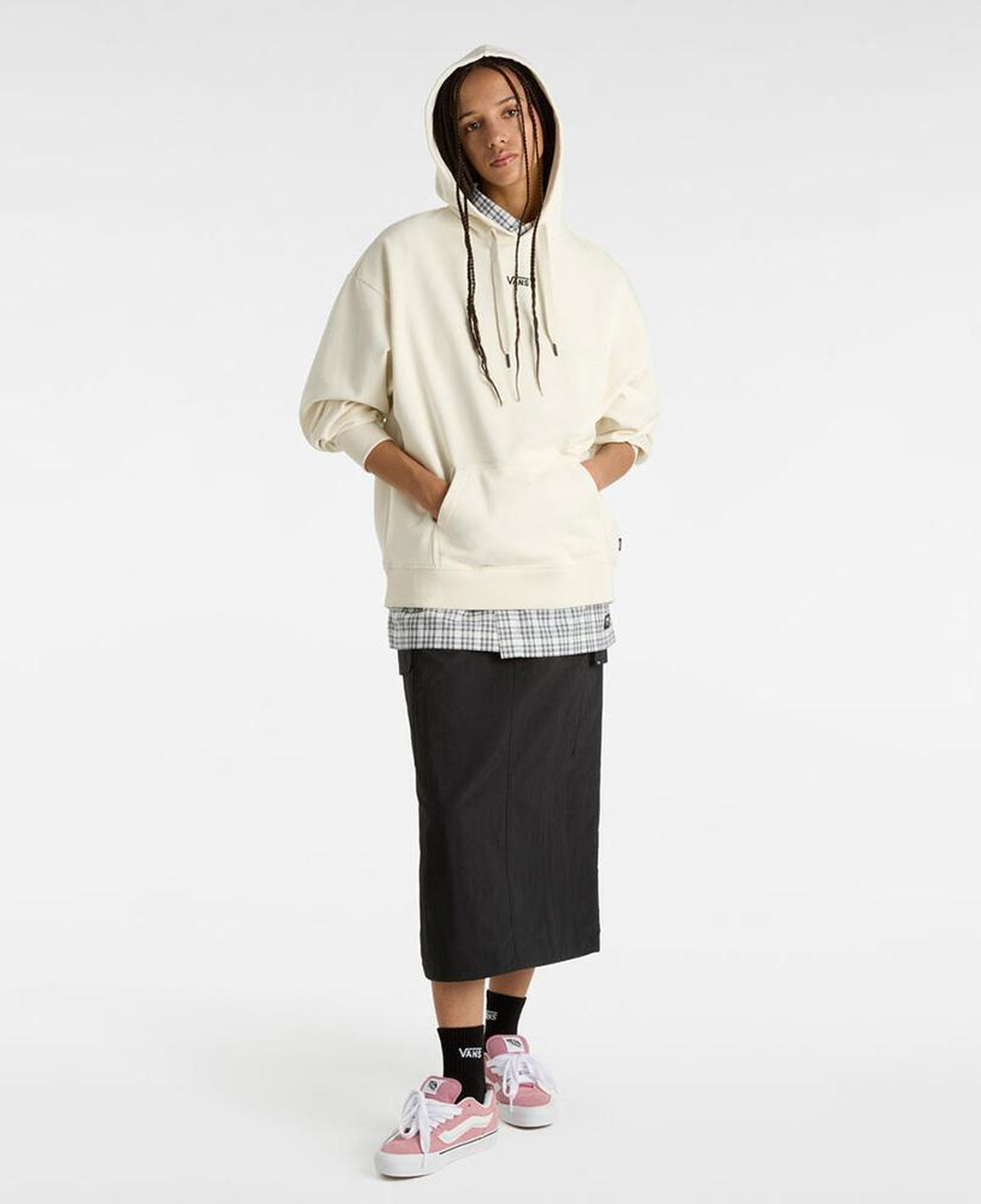 Vans Flyıng V Os Ft Ls Kadın Krem Rengi Sweatshirt