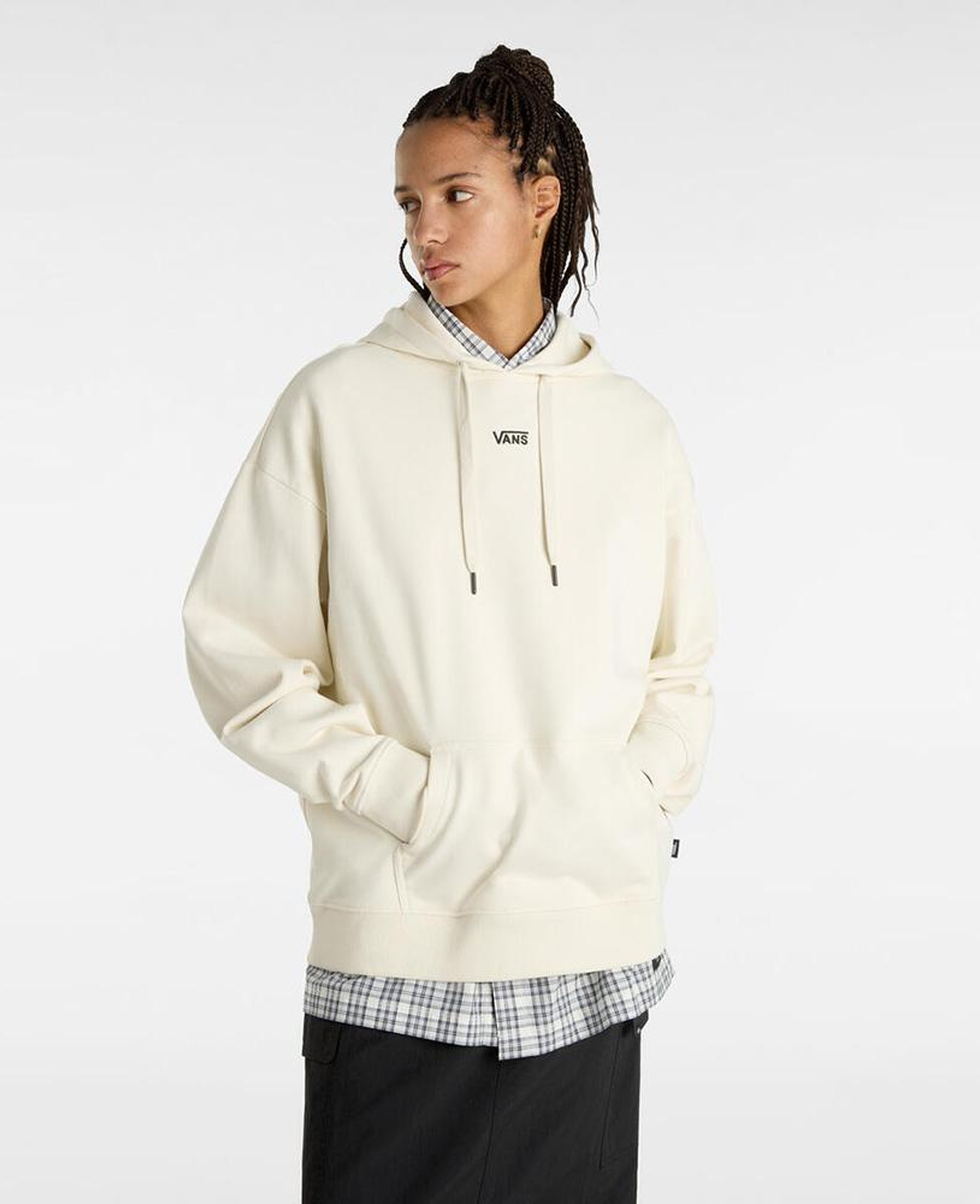 Vans Flyıng V Os Ft Ls Kadın Krem Rengi Sweatshirt
