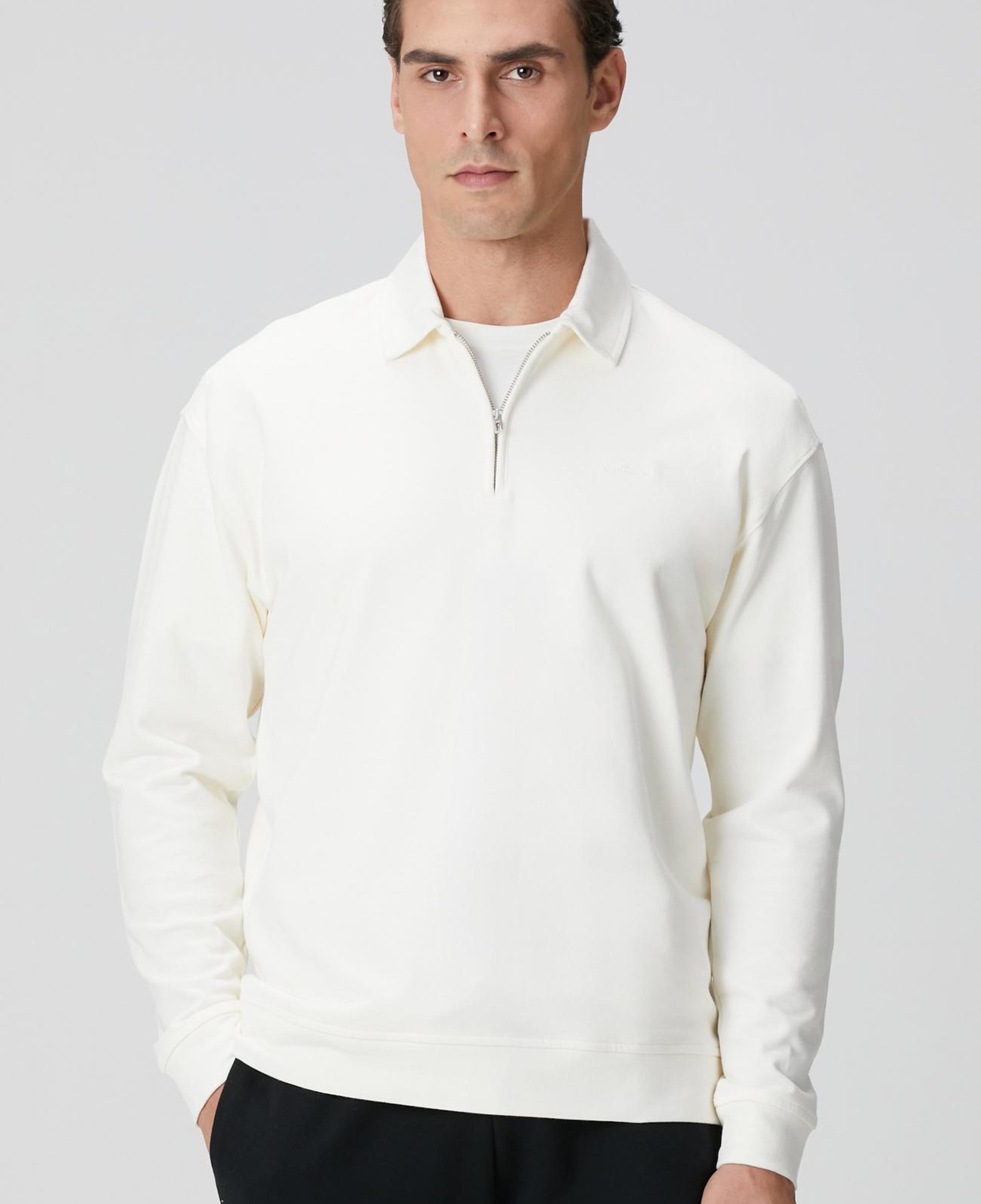 Network Erkek Kırık Beyaz Sweatshirt