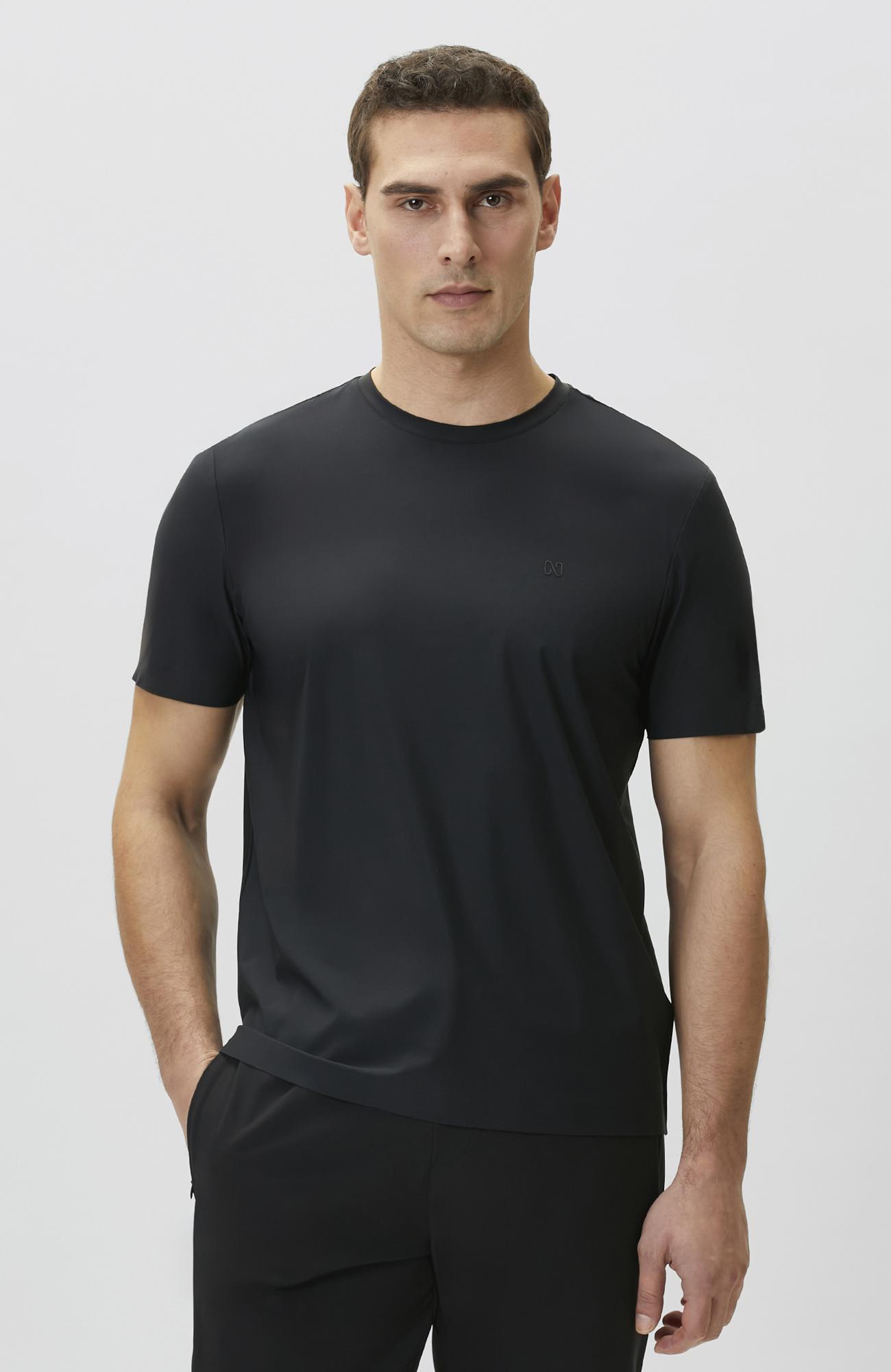 Network Erkek Siyah Teknik T-shirt