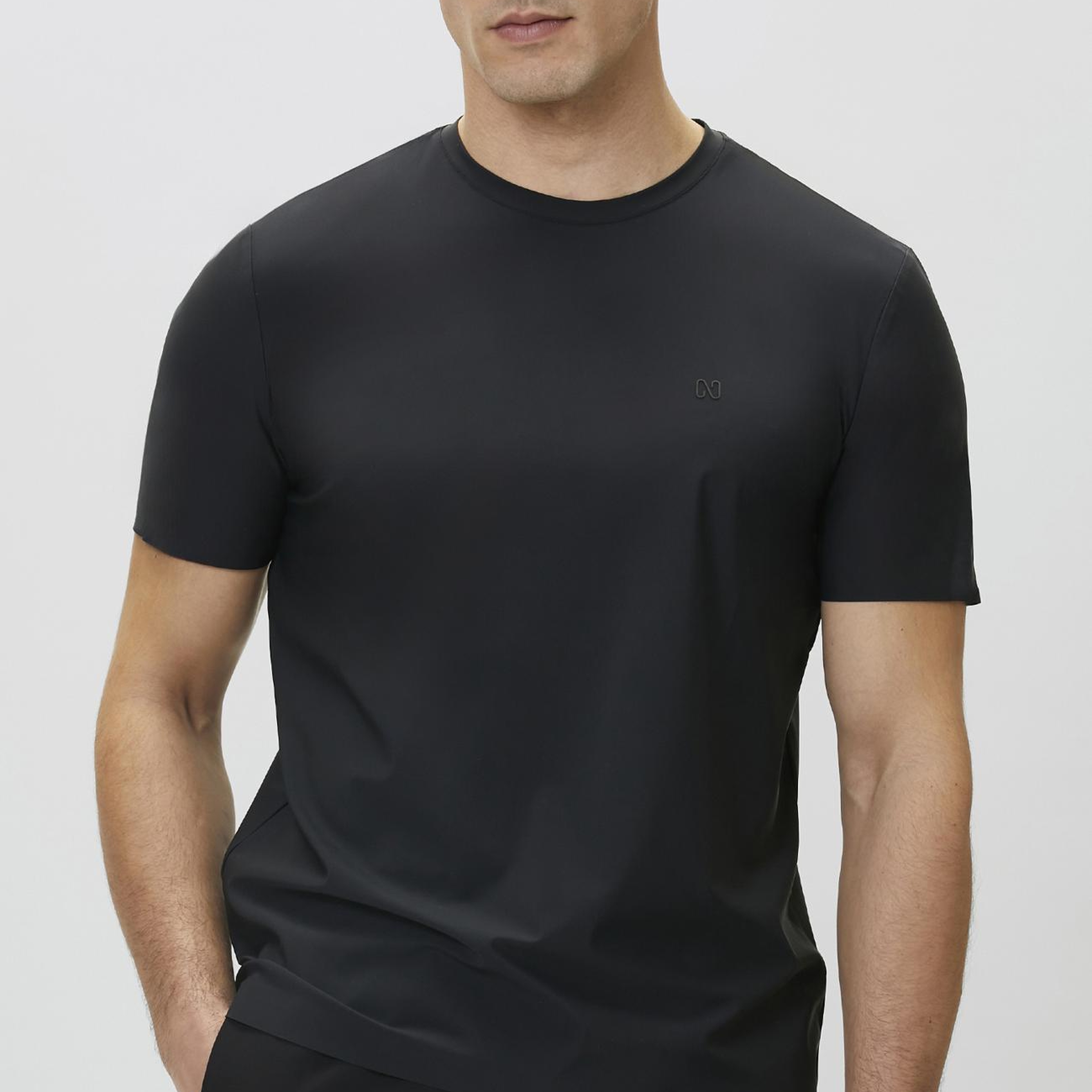 Network Erkek Siyah Teknik T-shirt