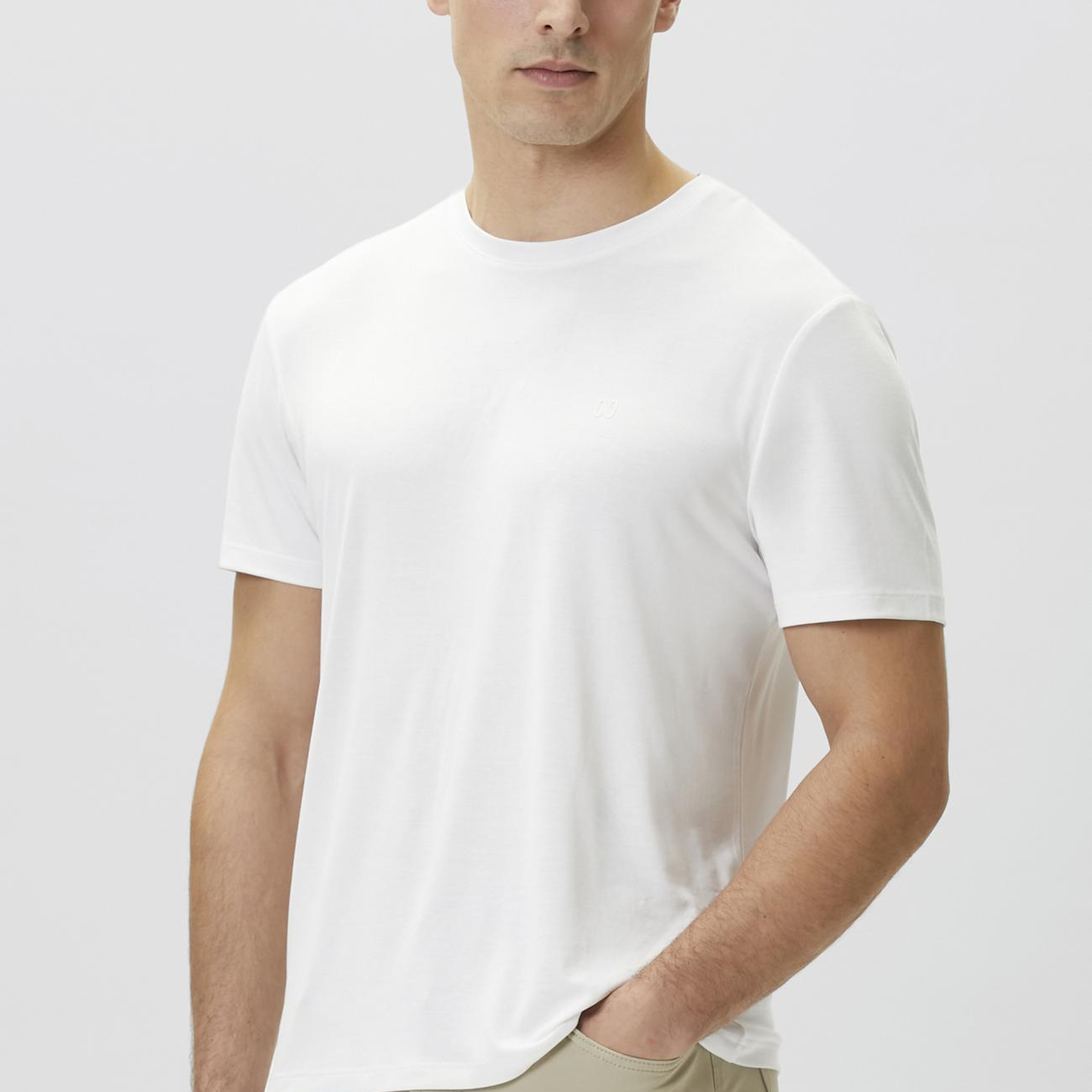Network Erkek Beyaz Basic Modal T-shirt