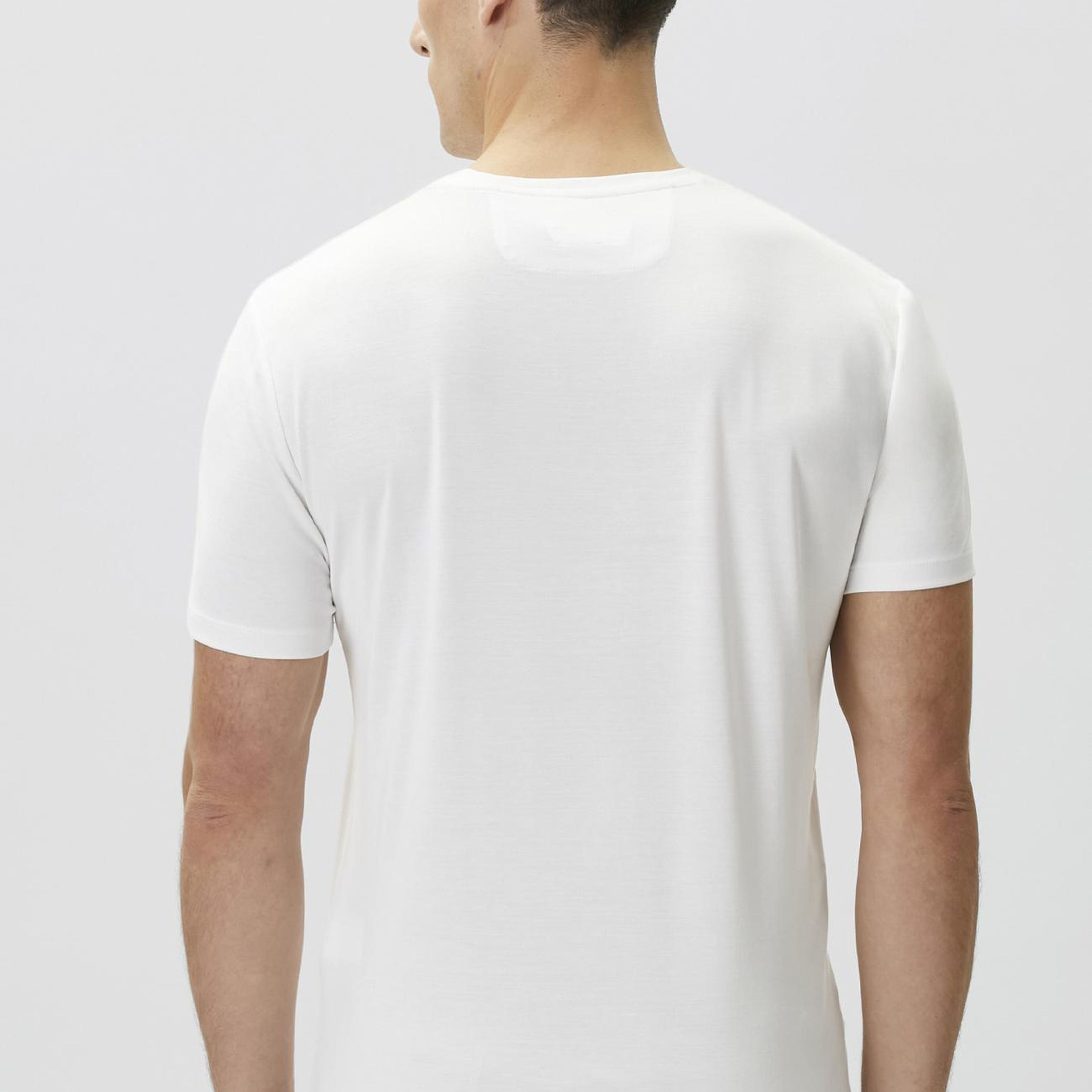 Network Erkek Beyaz Basic Modal T-shirt