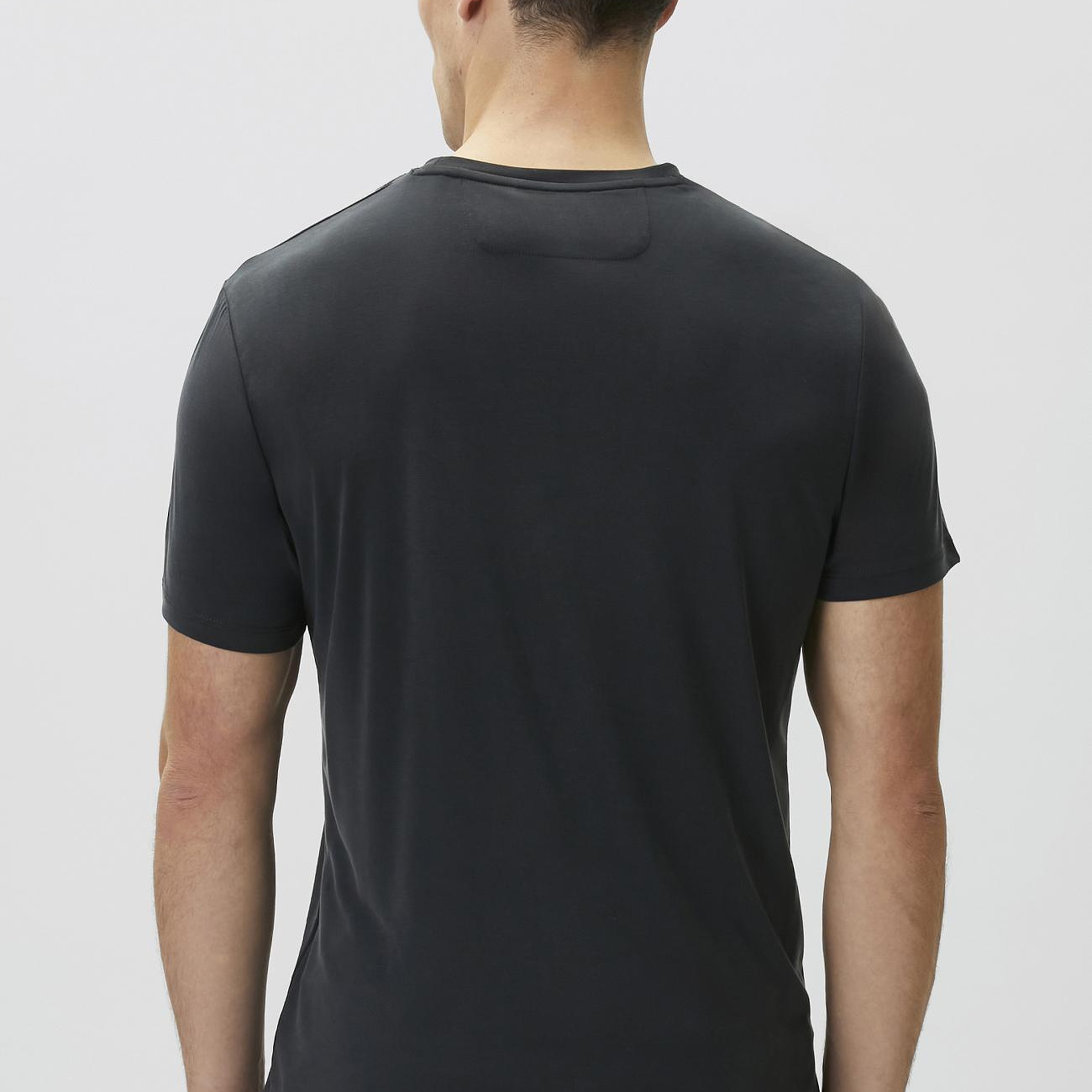 Network Erkek Siyah Basic Modal T-shirt