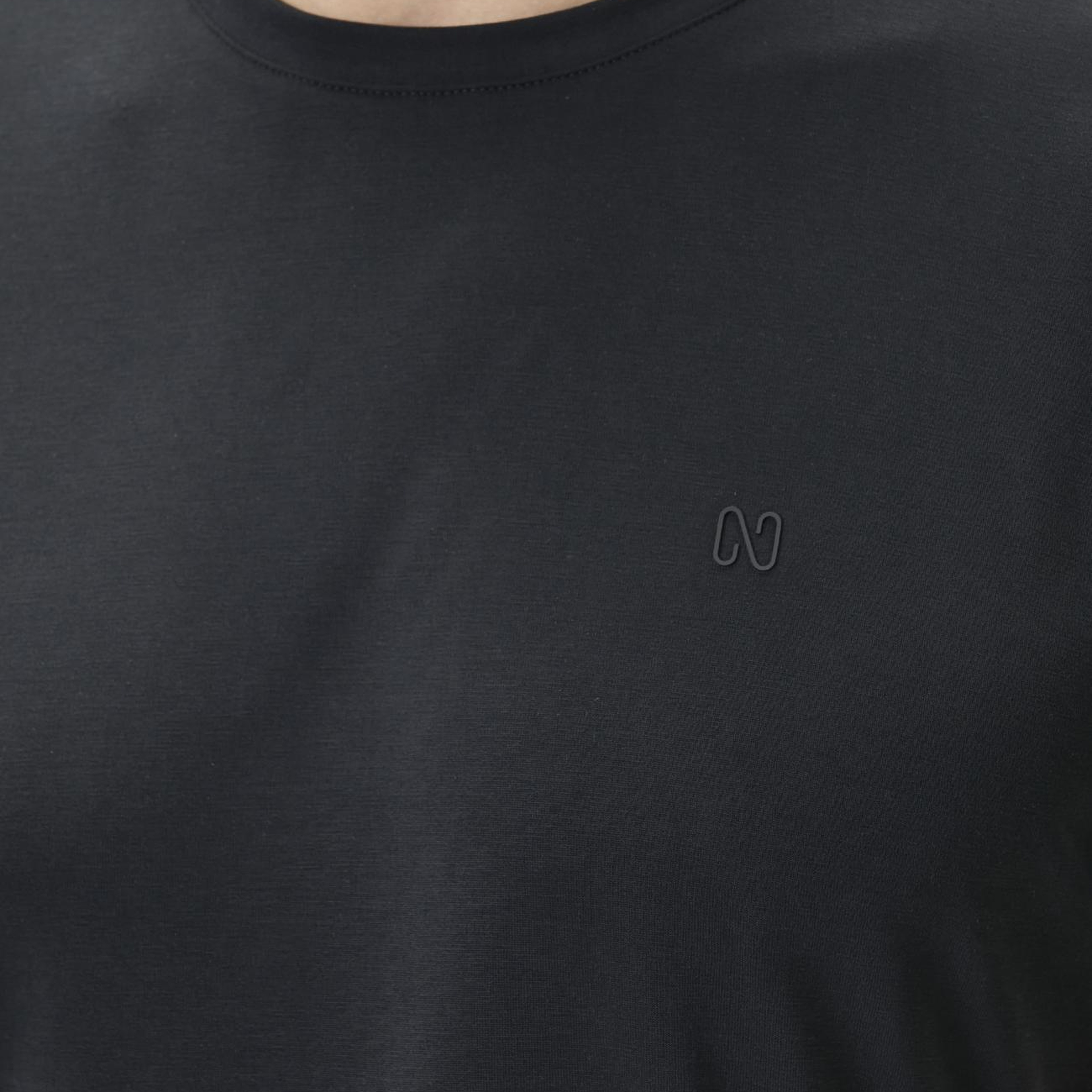 Network Erkek Siyah Basic Modal T-shirt