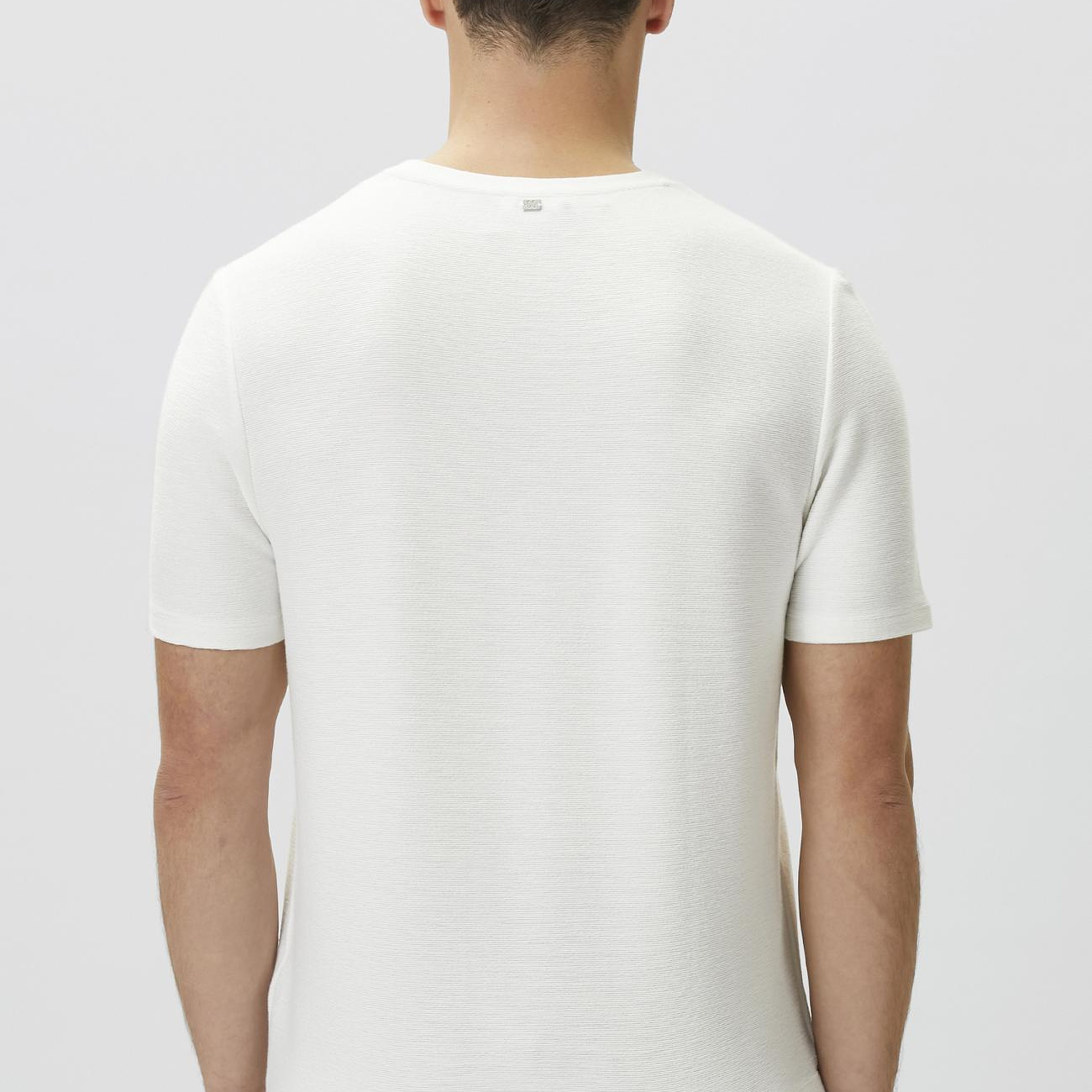 Network Erkek Ekru Jakarlı T-shirt