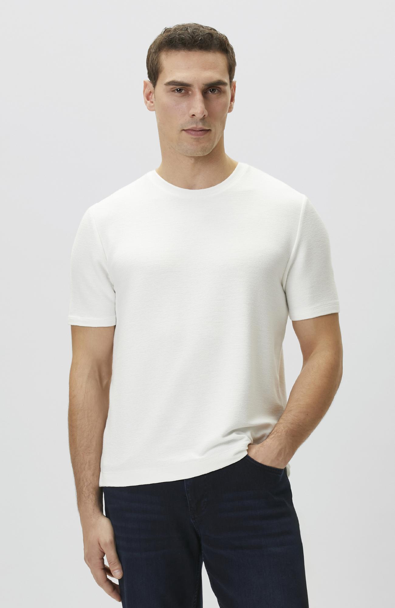 Network Erkek Ekru Jakarlı T-shirt