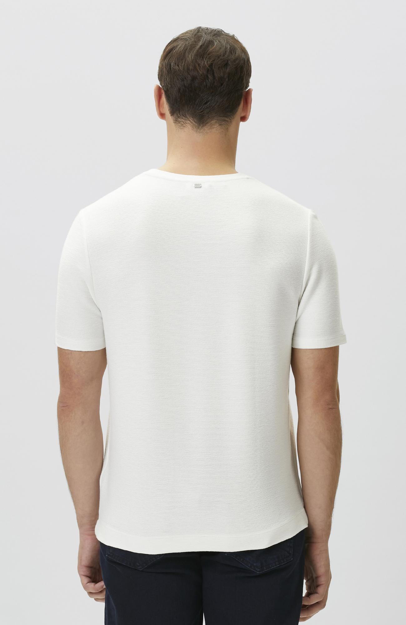Network Erkek Ekru Jakarlı T-shirt