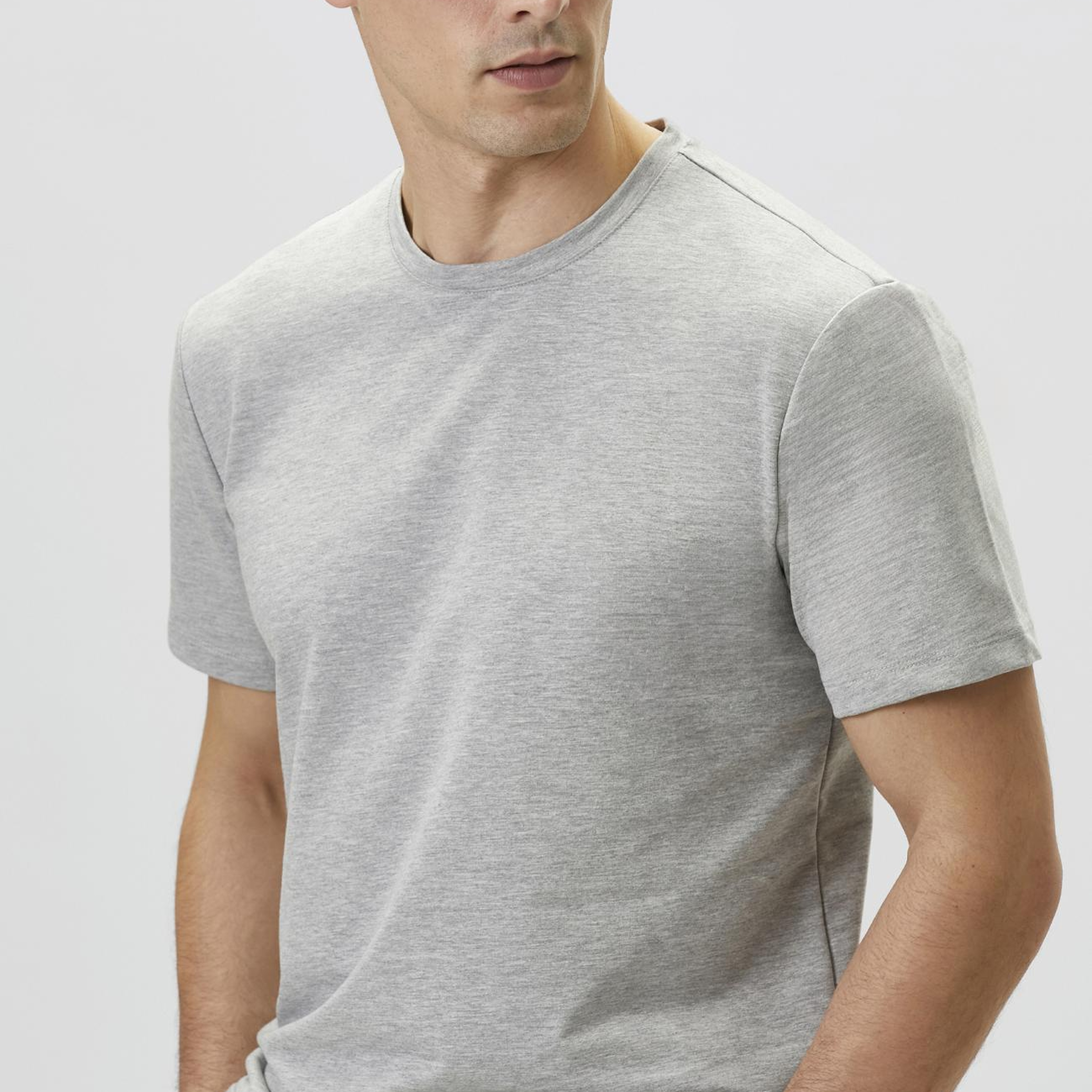 Network Erkek N-Tech Gri Melanj T-shirt