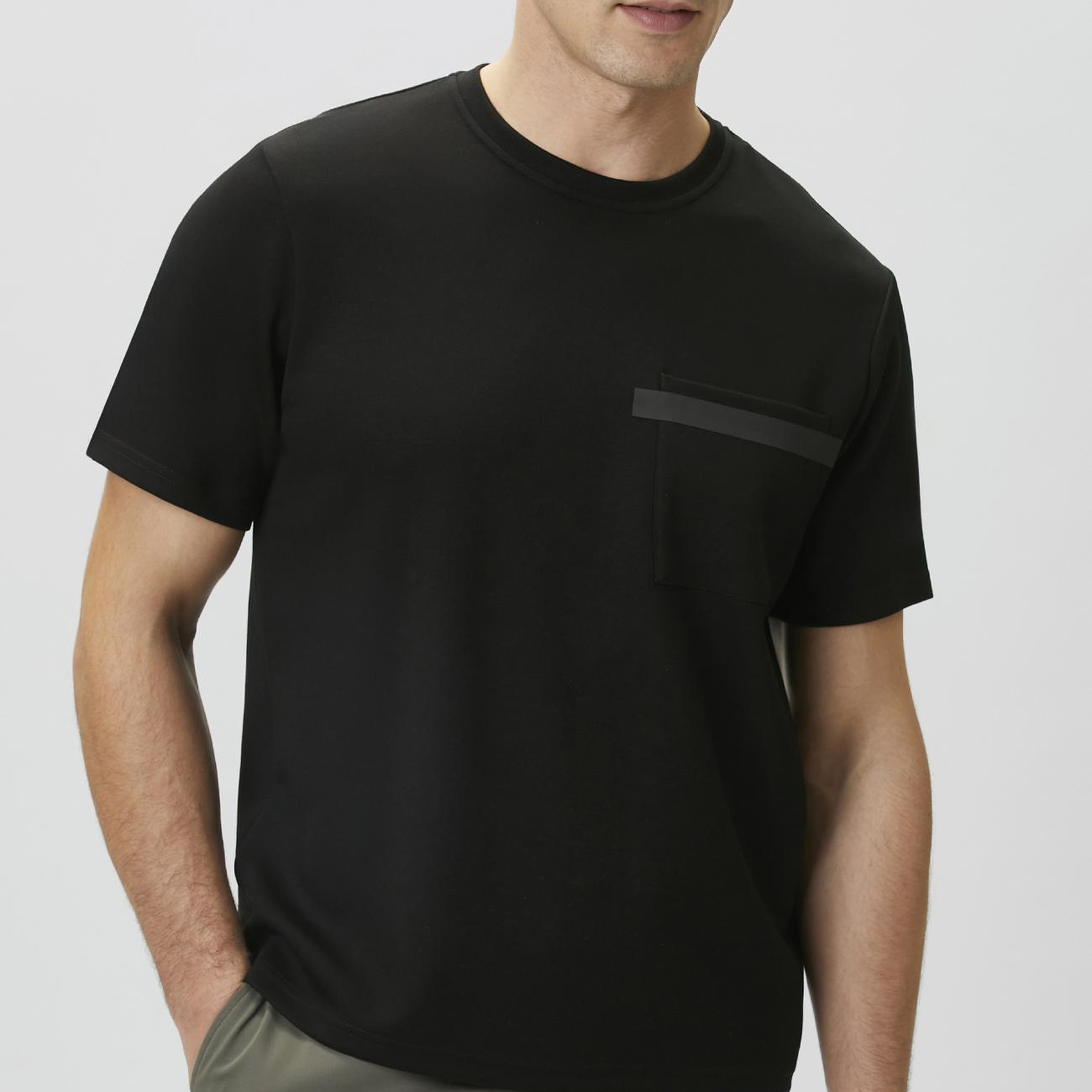 Network Erkek Siyah Baskı Detaylı T-shirt