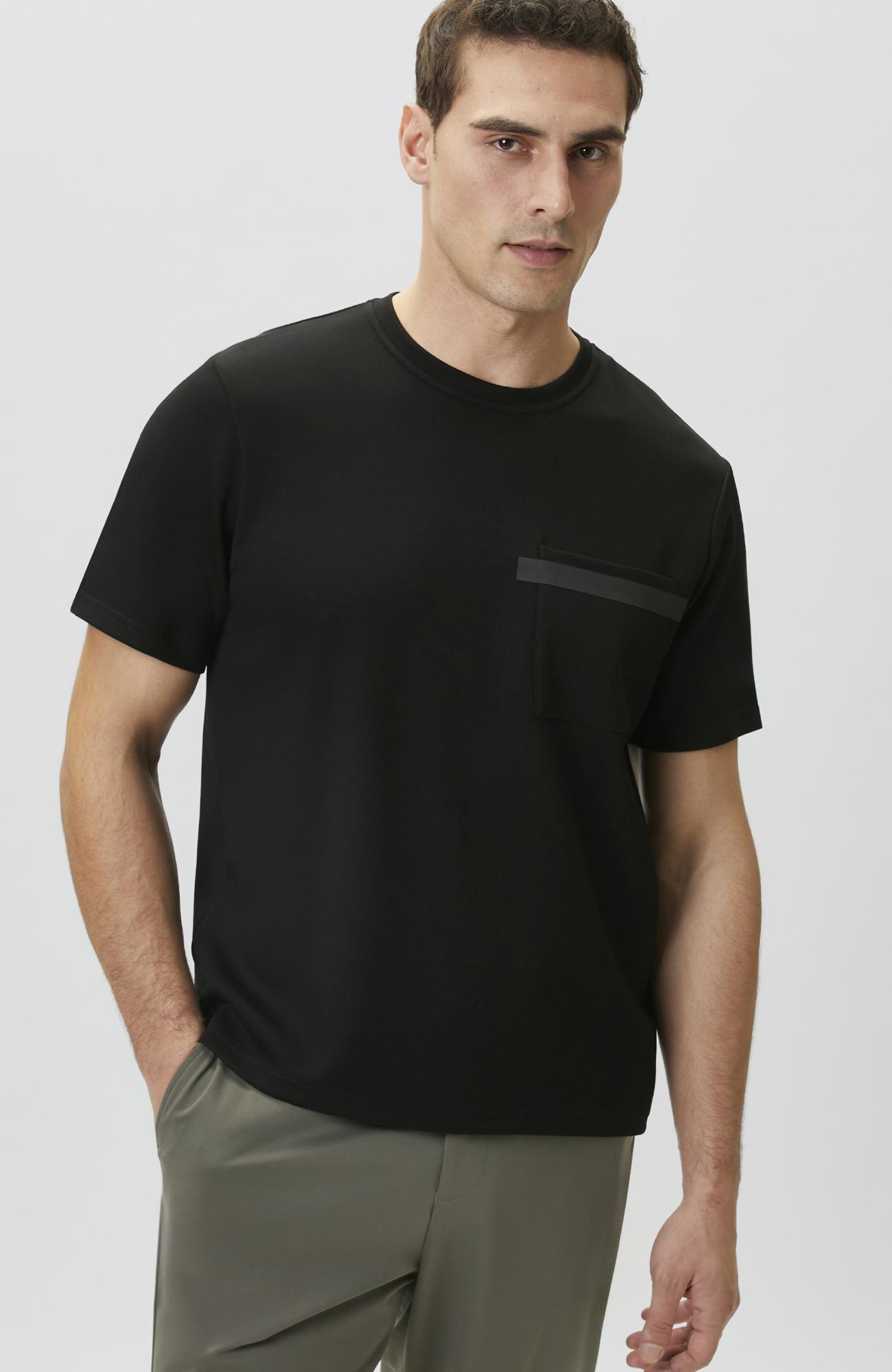 Network Erkek Siyah Baskı Detaylı T-shirt