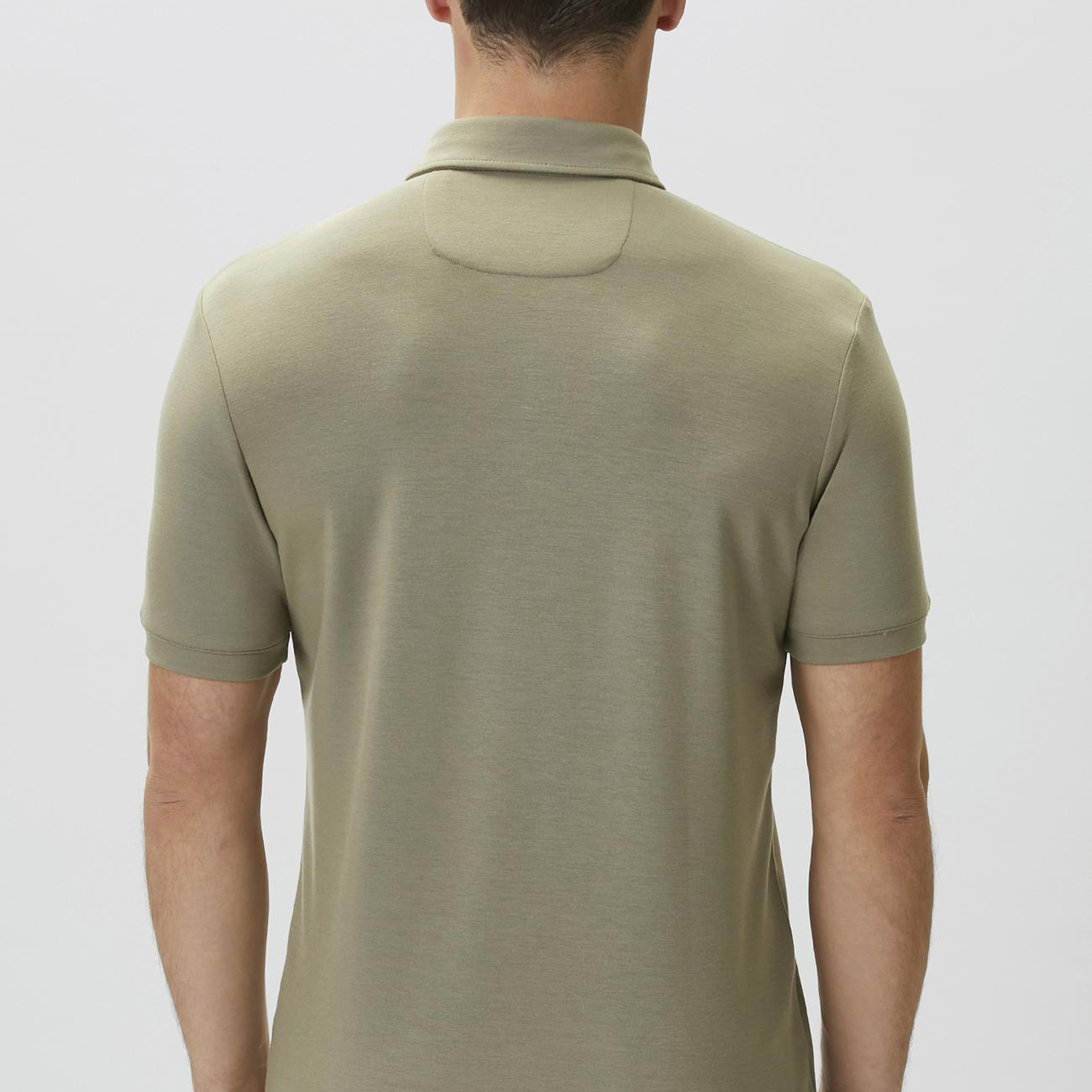 Network Erkek Haki Basic Modal Polo T-shirt