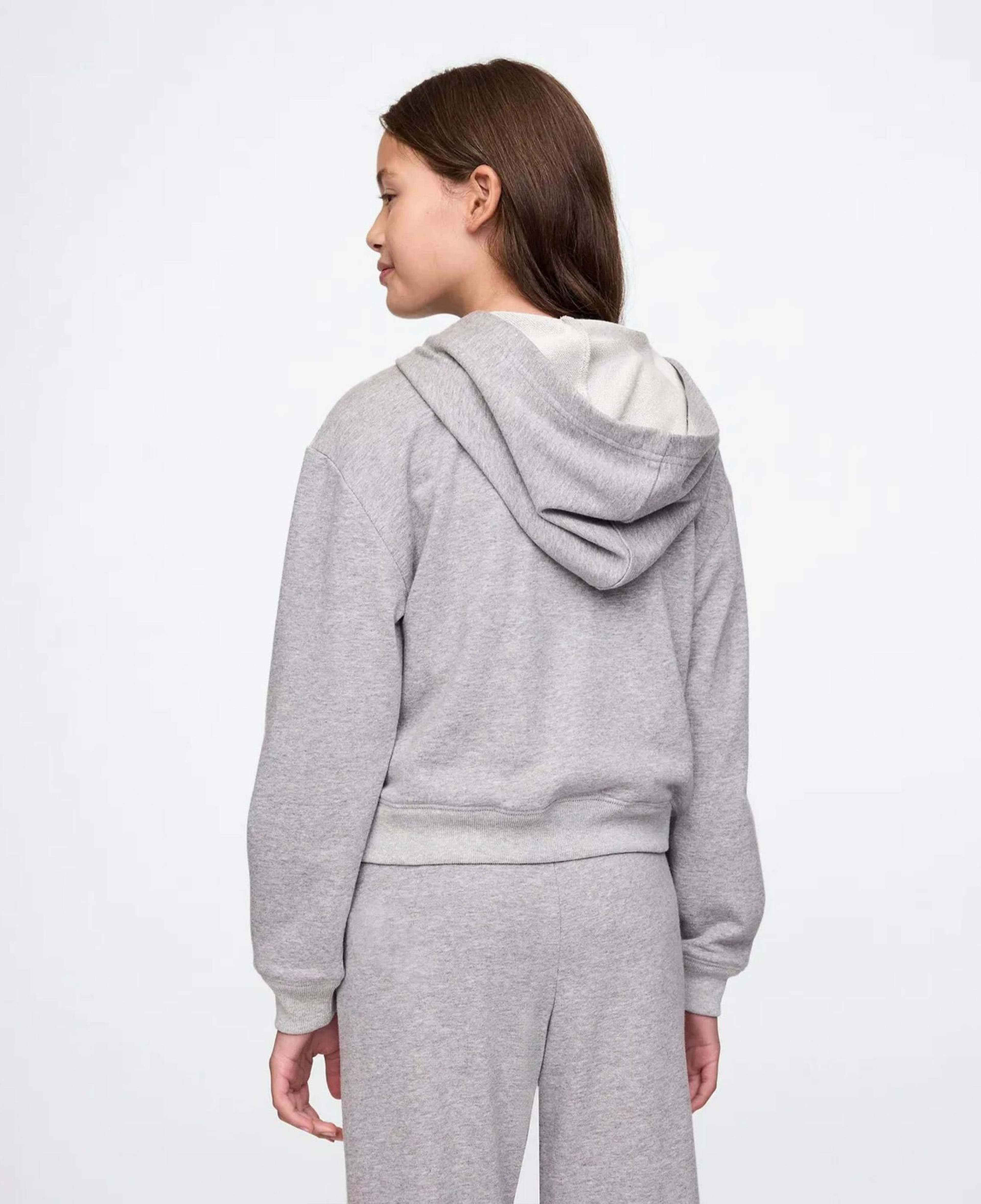 Gap V-Frch Logo Çocuk Gri Sweatshirt