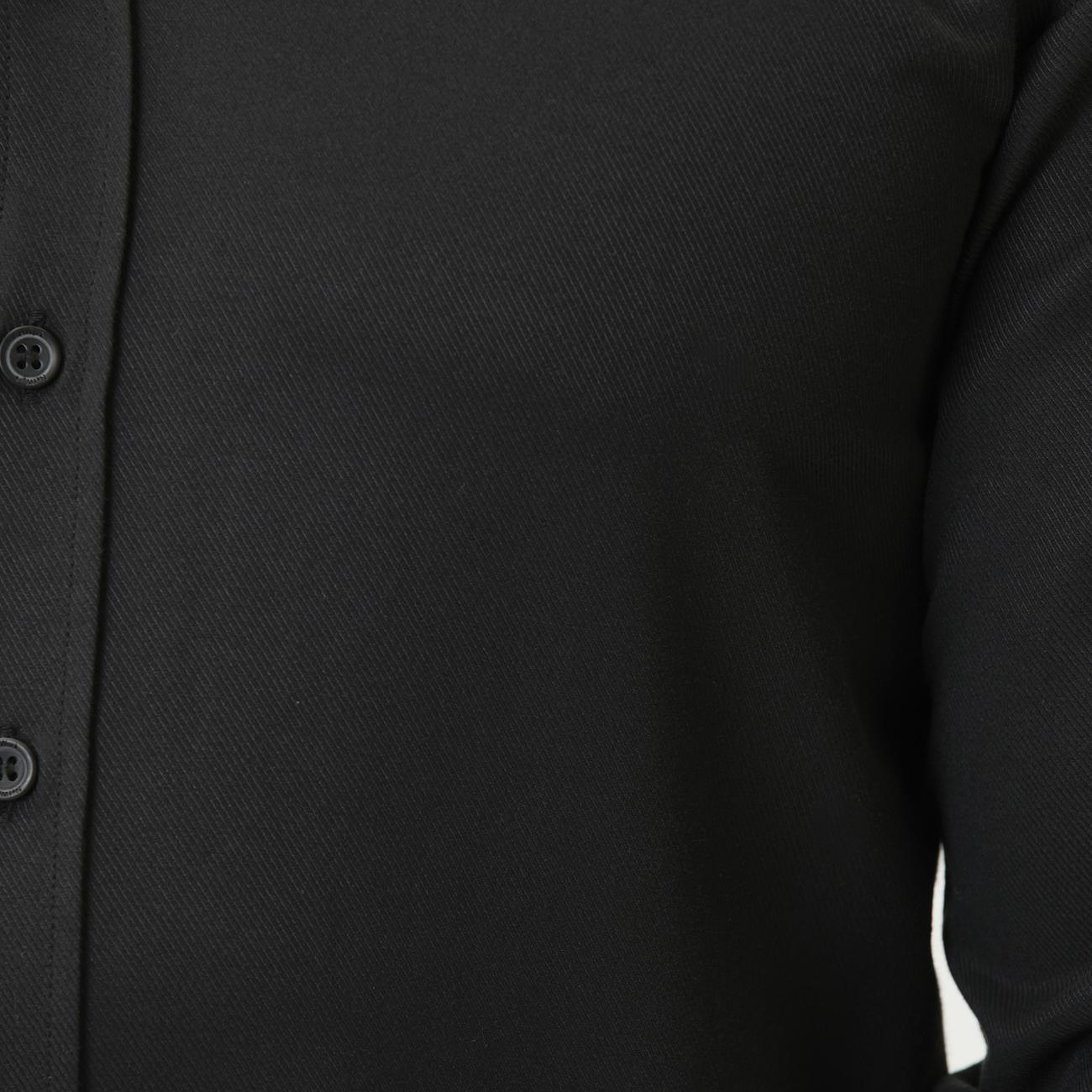 Network Erkek Slim Fit Siyah Diyagonal Cotton Gömlek