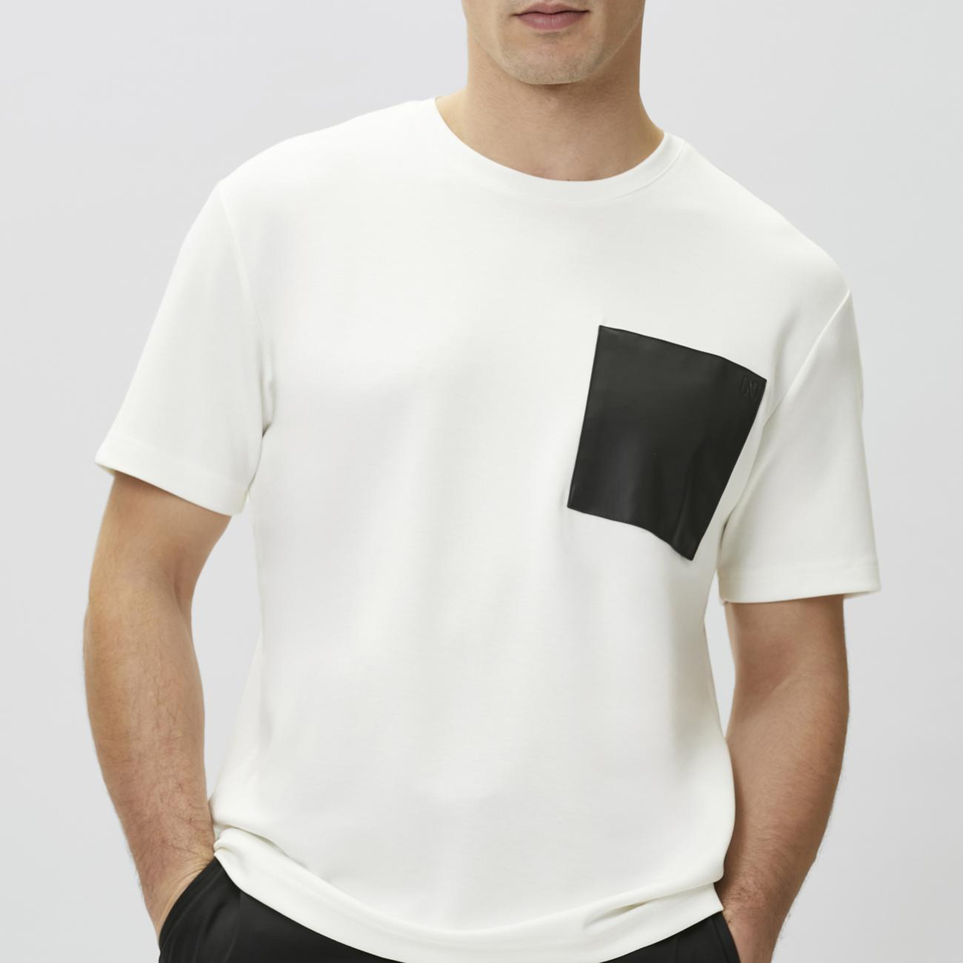 Network Erkek Comfort Fit Beyaz Göğüs Cep Detaylı Sweatshirt