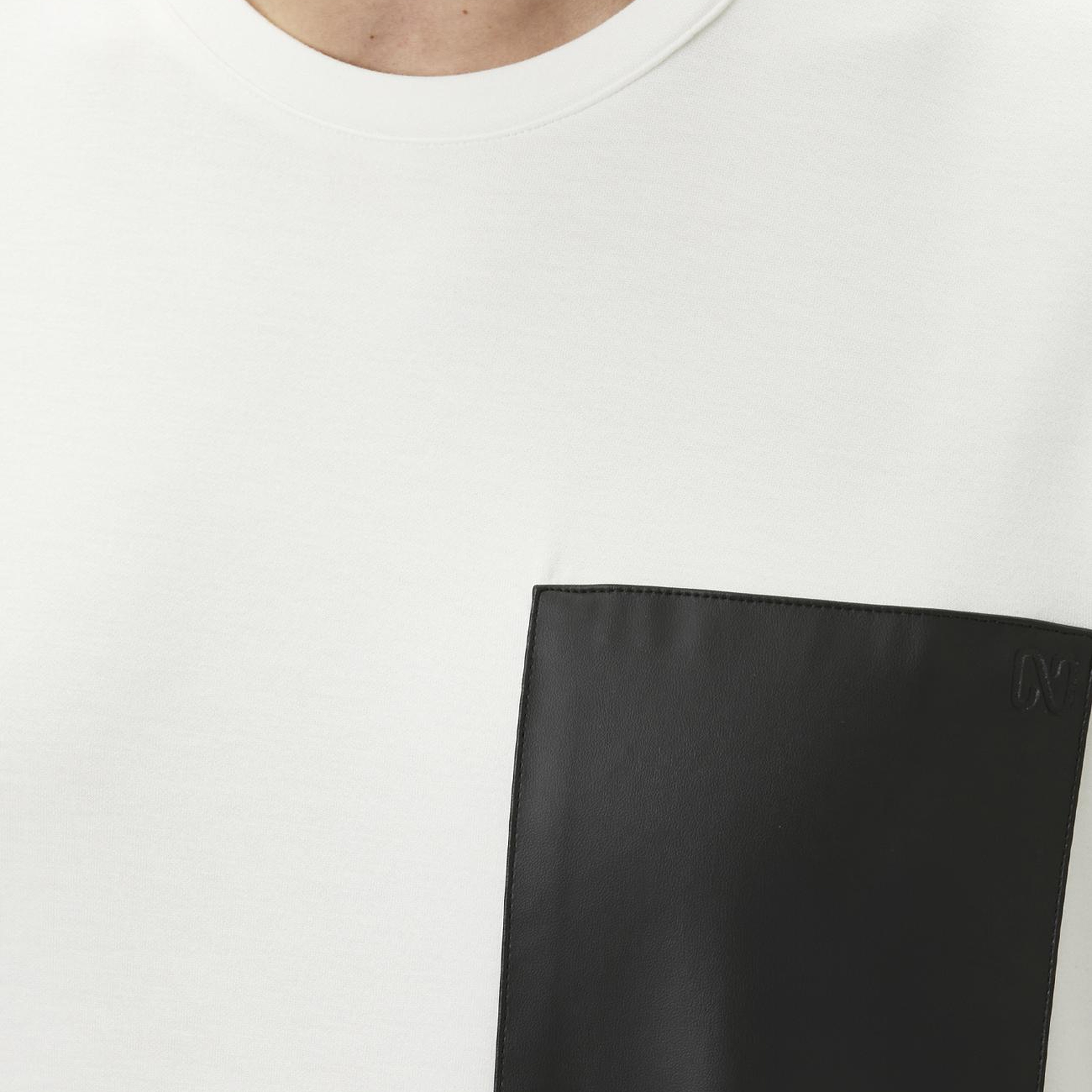 Network Erkek Comfort Fit Beyaz Göğüs Cep Detaylı Sweatshirt