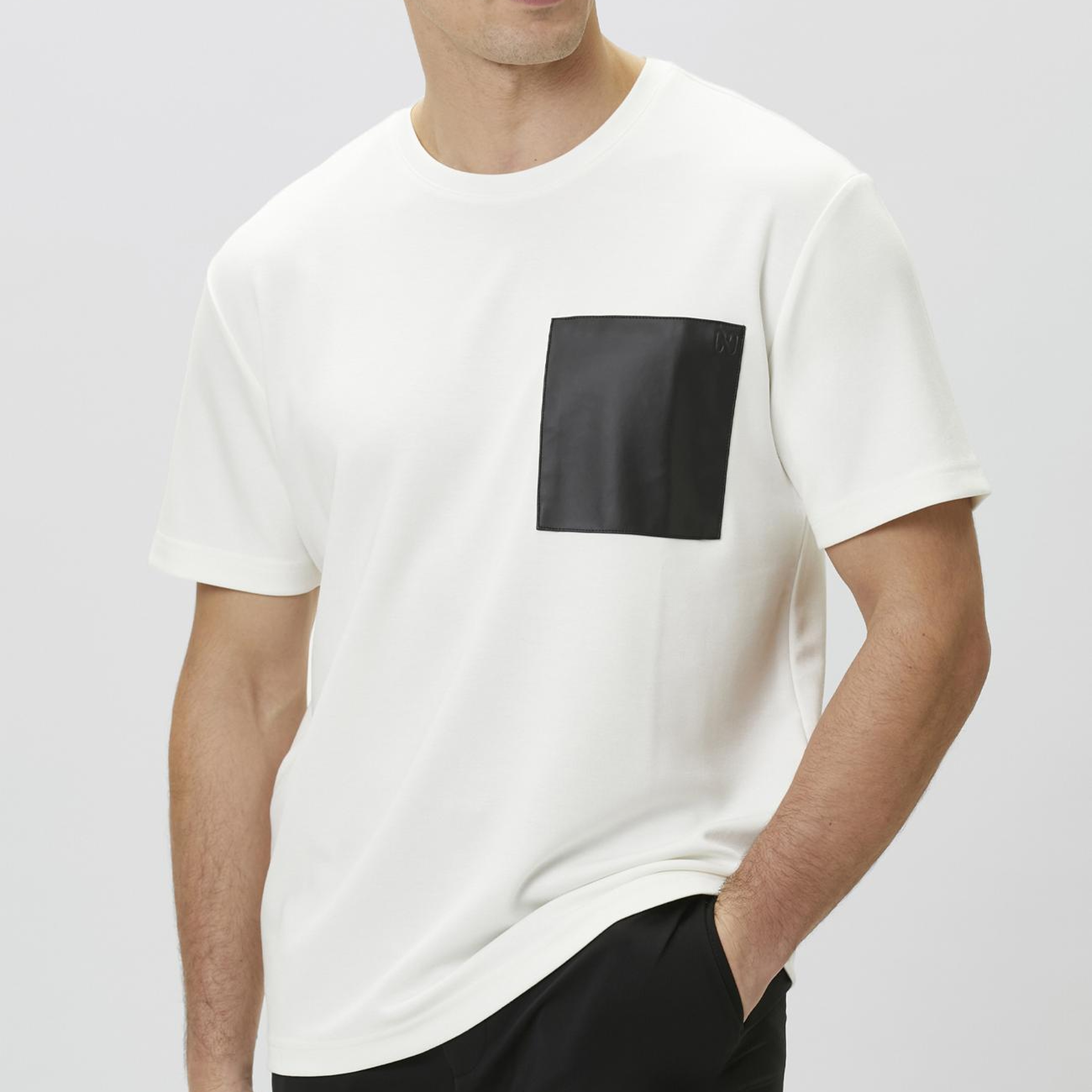Network Erkek Comfort Fit Beyaz Göğüs Cep Detaylı Sweatshirt