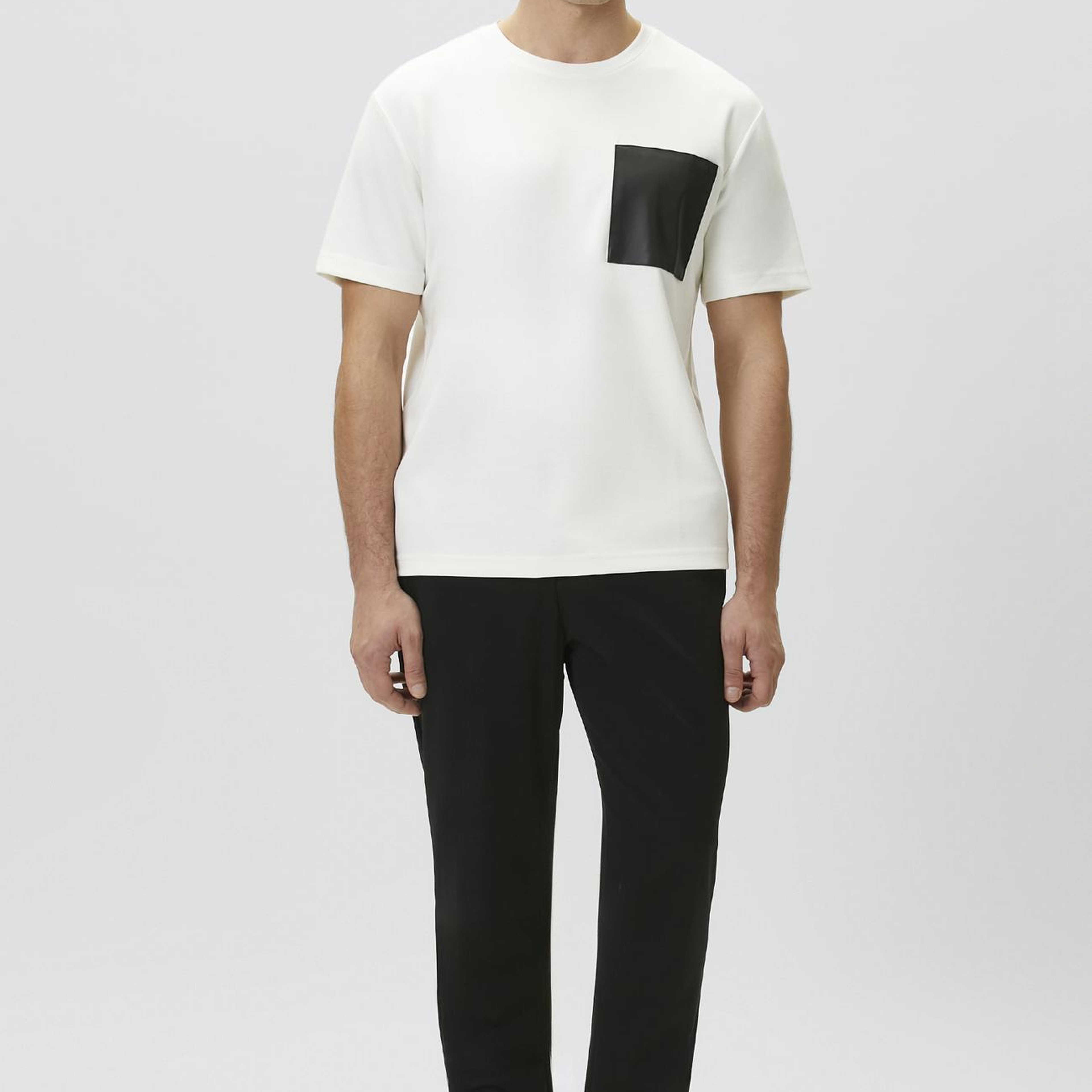 Network Erkek Comfort Fit Beyaz Göğüs Cep Detaylı Sweatshirt