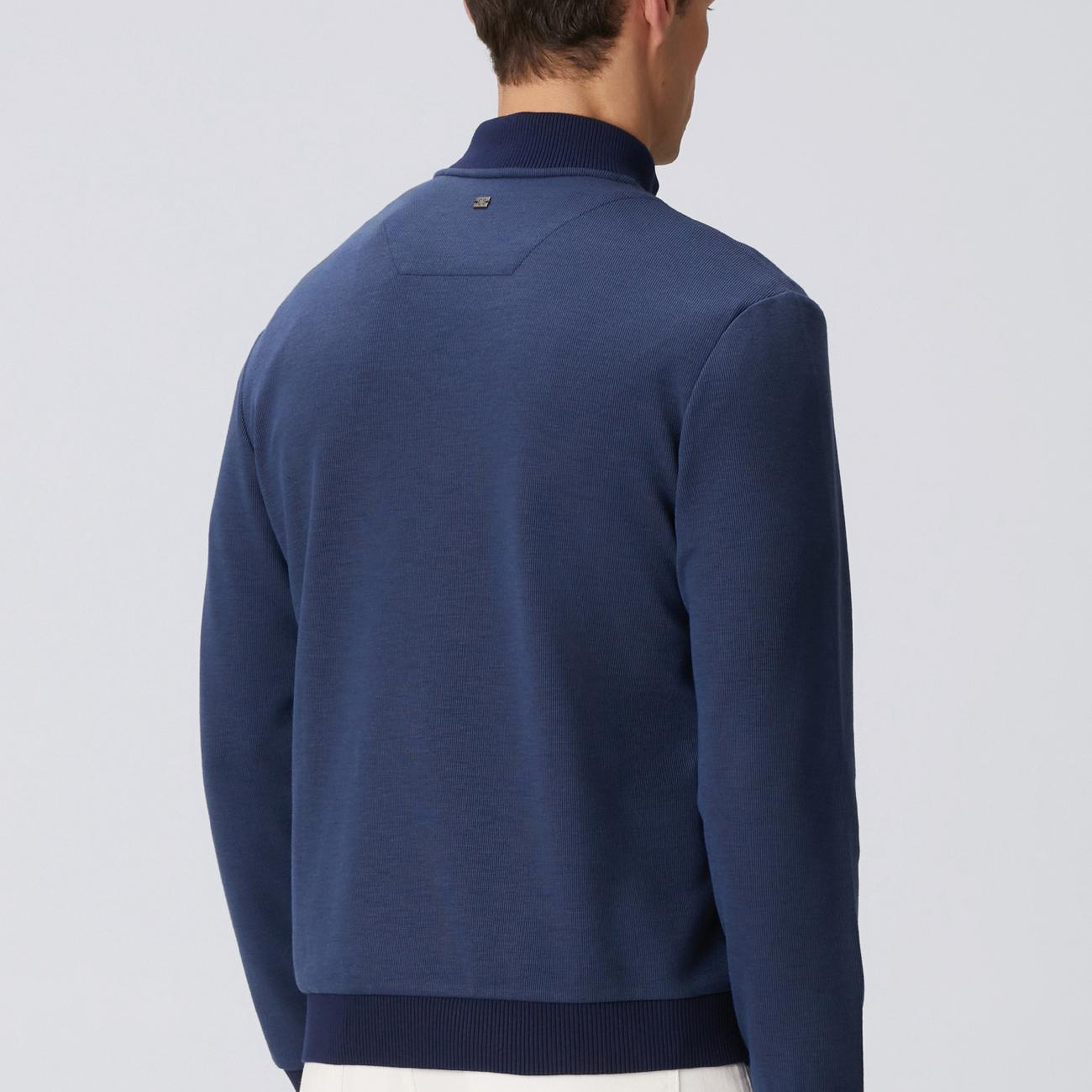 Network Erkek Lacivert Fermuarlı Yaka Garnili Sweatshirt