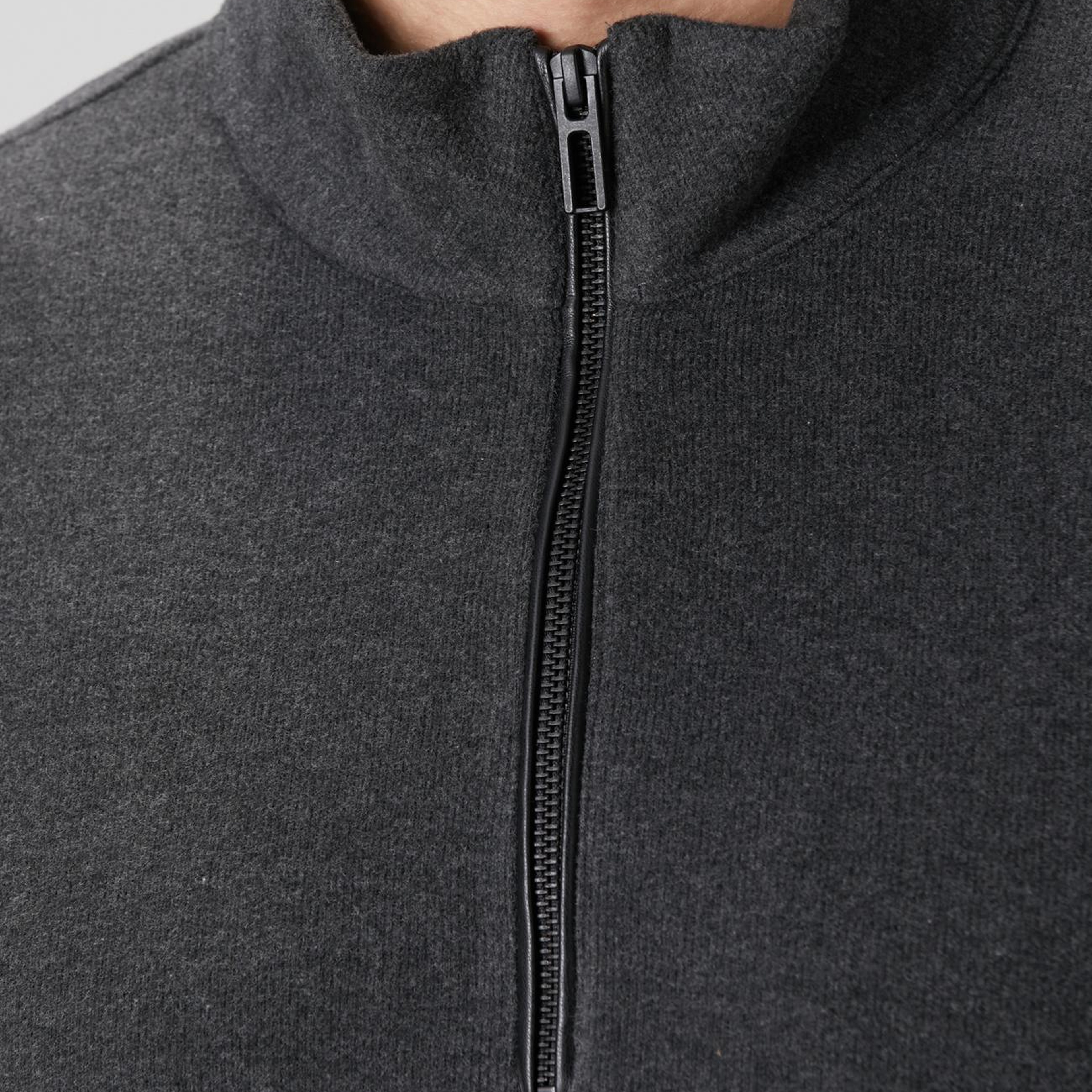 Network Erkek Antrasit Dik Yaka Fermuarlı Sweatshirt