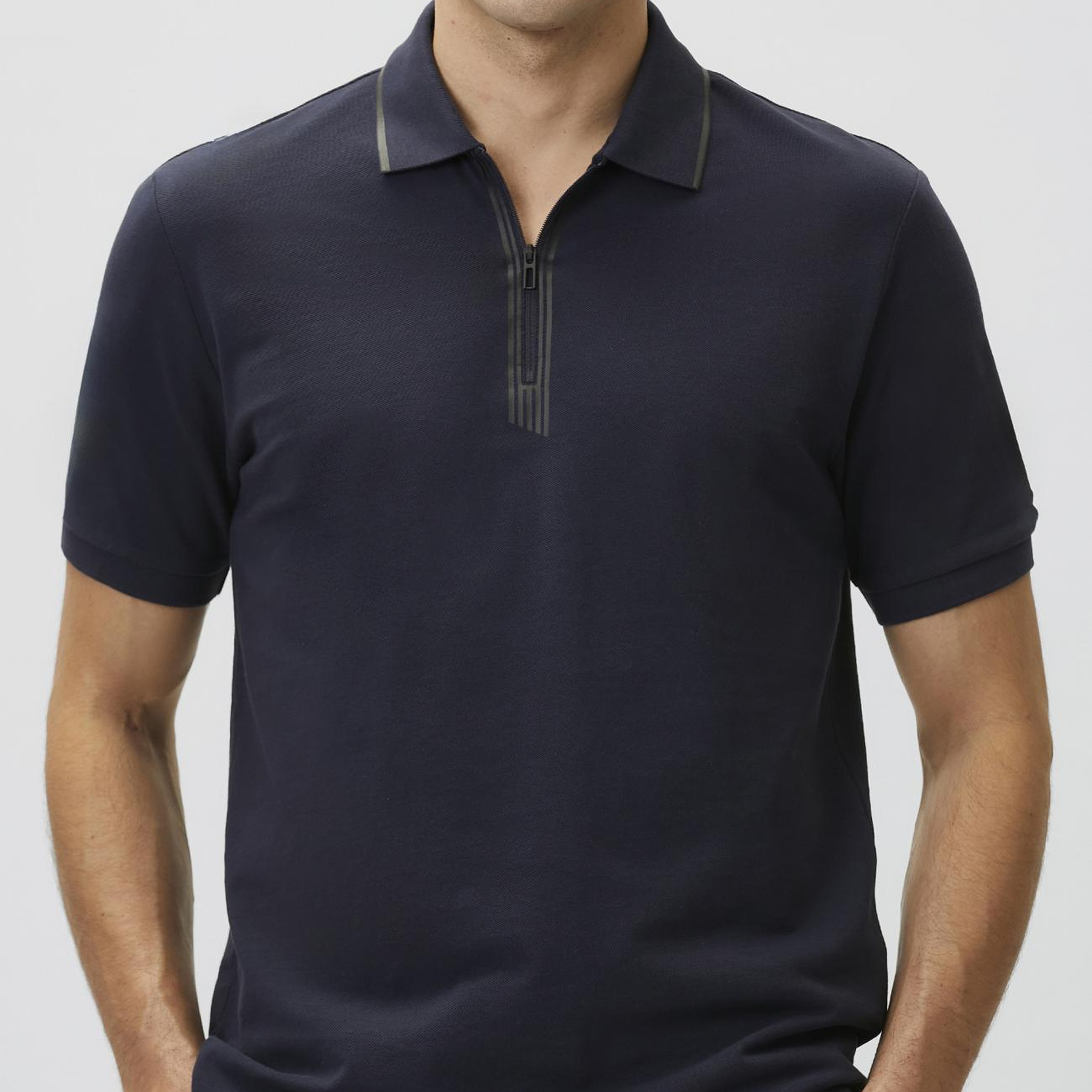 Network Erkek N-Tech Lacivert Fermuarlı T-shirt
