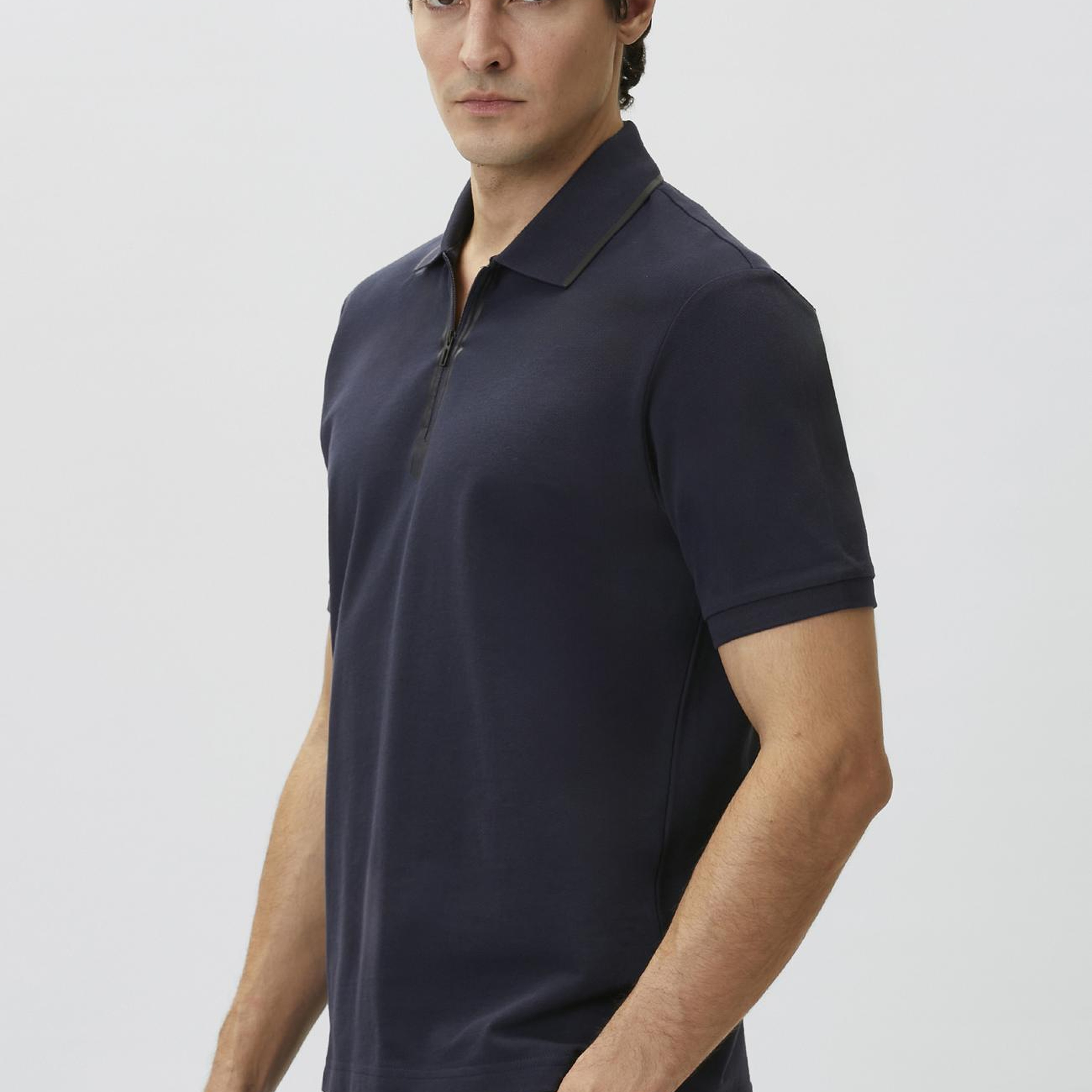 Network Erkek N-Tech Lacivert Fermuarlı T-shirt