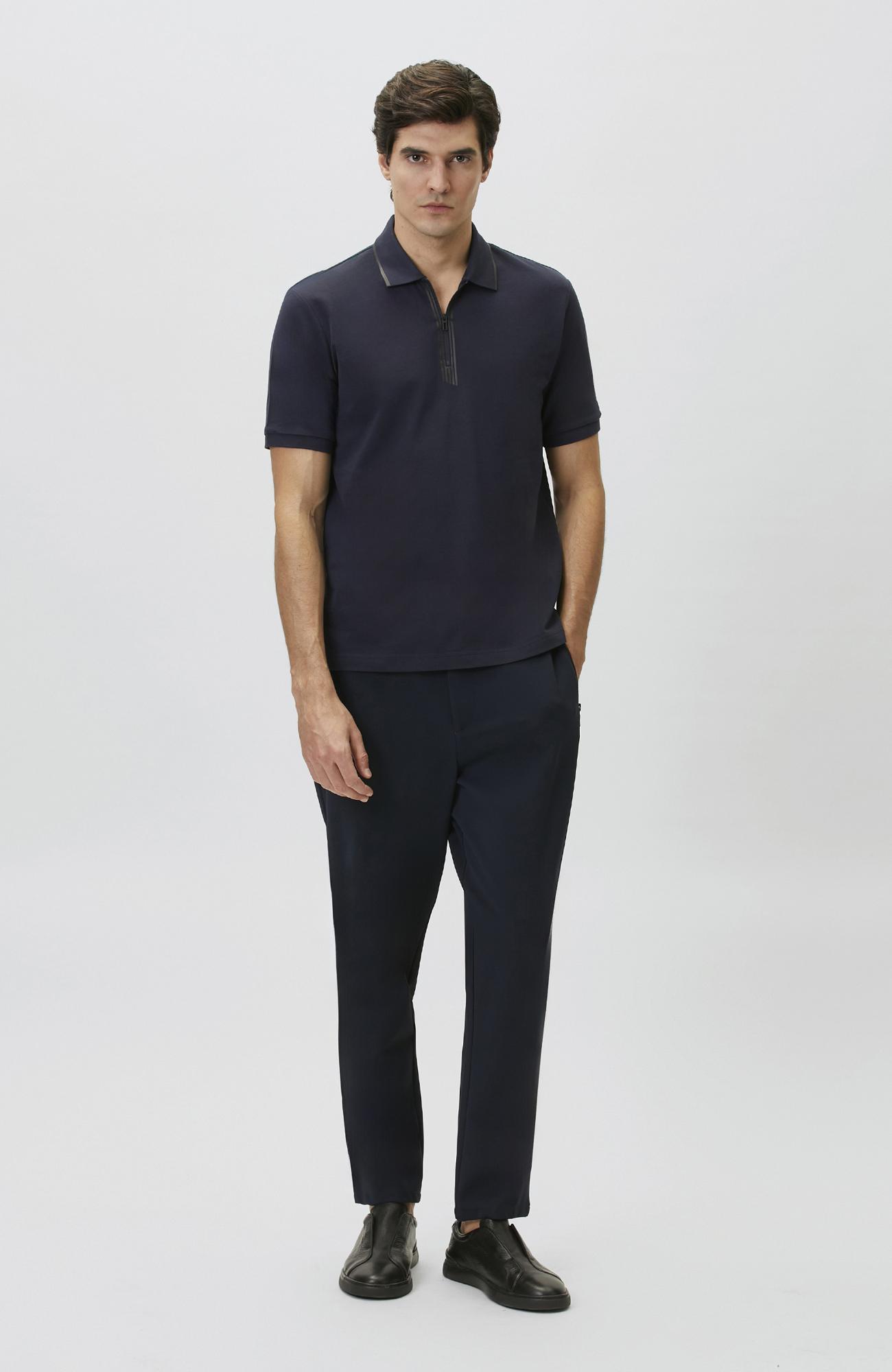 Network Erkek N-Tech Lacivert Fermuarlı T-shirt