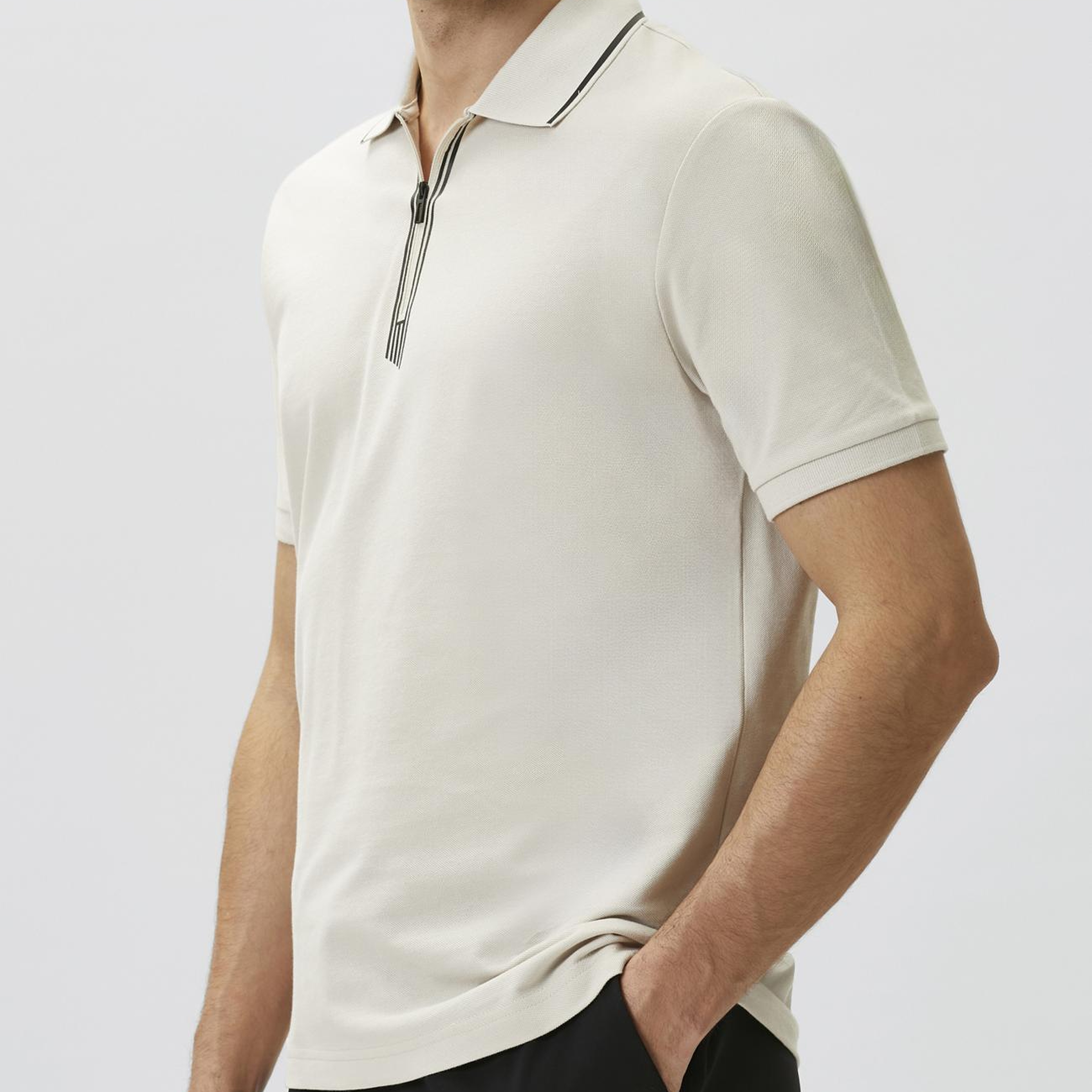 Network Erkek N-Tech Taş Fermuarlı T-shirt